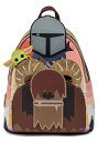 Loungefly スター・ウォーズ マンダロリアン バンサライド マンドー アンド ベビーヨーダ レディース ダブルストラップ ショルダーバッグ パース