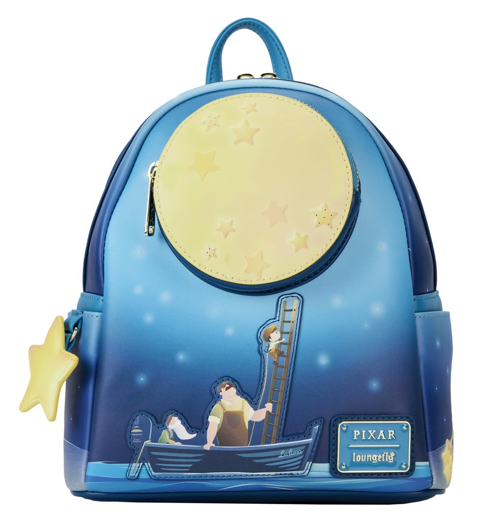 Loungeflyラウンジフライ ディズニー ピクサー 月と少年 ラ・ルナ レディース ミニバックパック リュックサック 蓄光 LEDライト付き 合成皮革 ギフト プレゼント