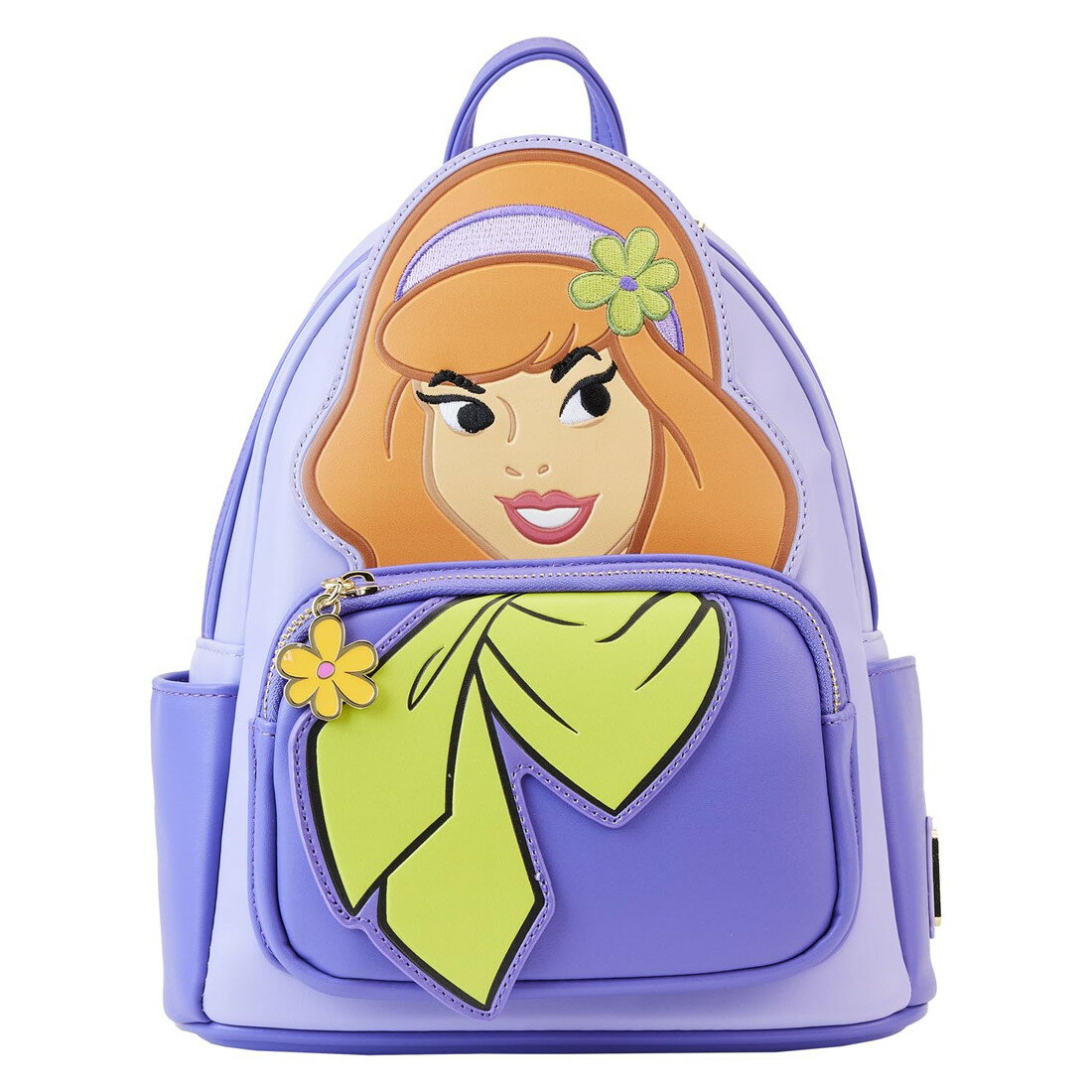 Loungeflyラウンジフライ スクービードゥー ダフネ コスプレ レディース ショルダーバッグ ミニリュック キャラクター フェイクレザー 刺繍