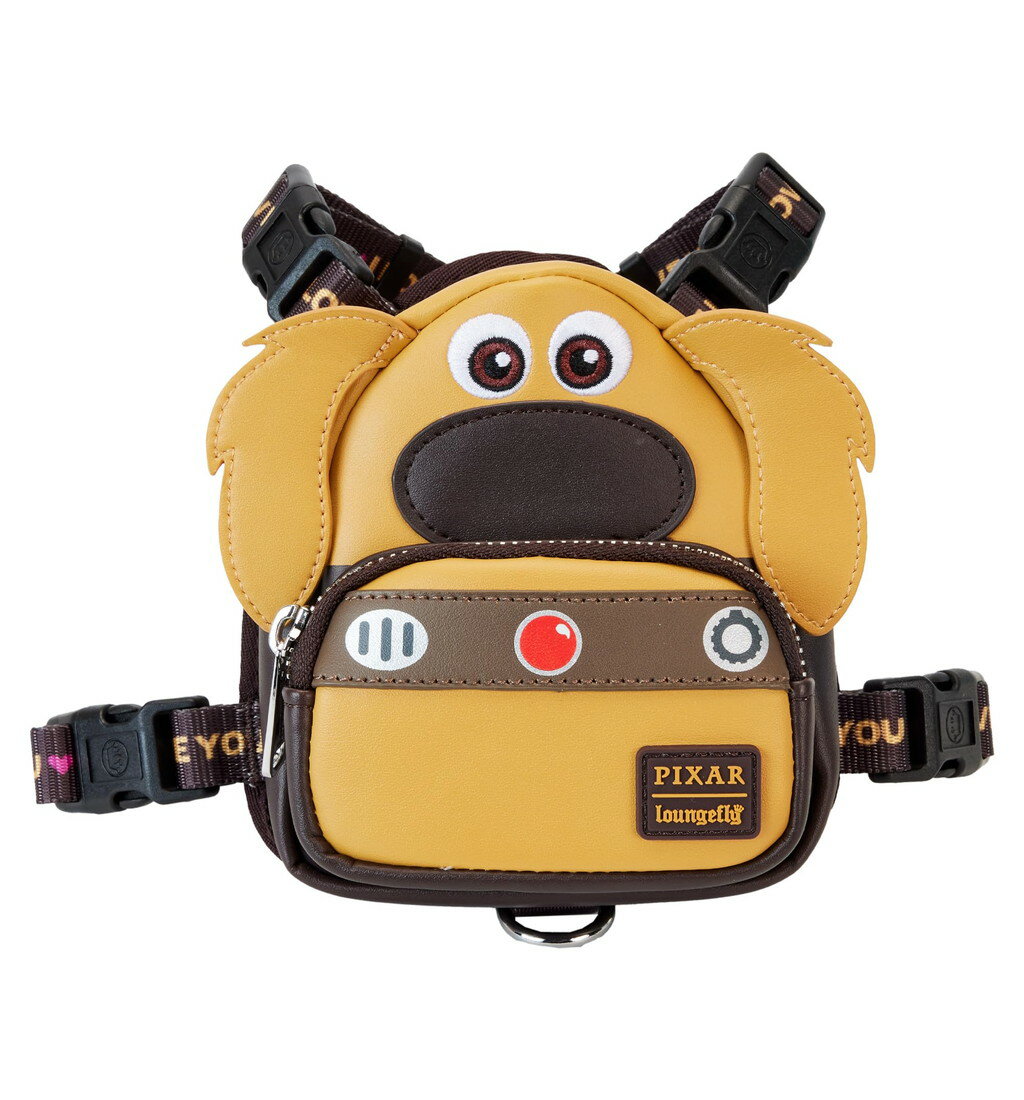 Loungeflyラウンジフライ ピクサー カールじいさんの空飛ぶ家 15周年 ダグ コスプレ ミニバックパック ハーネス Mサイズ 犬用 ペット用品 フェイクレザー ディズニー