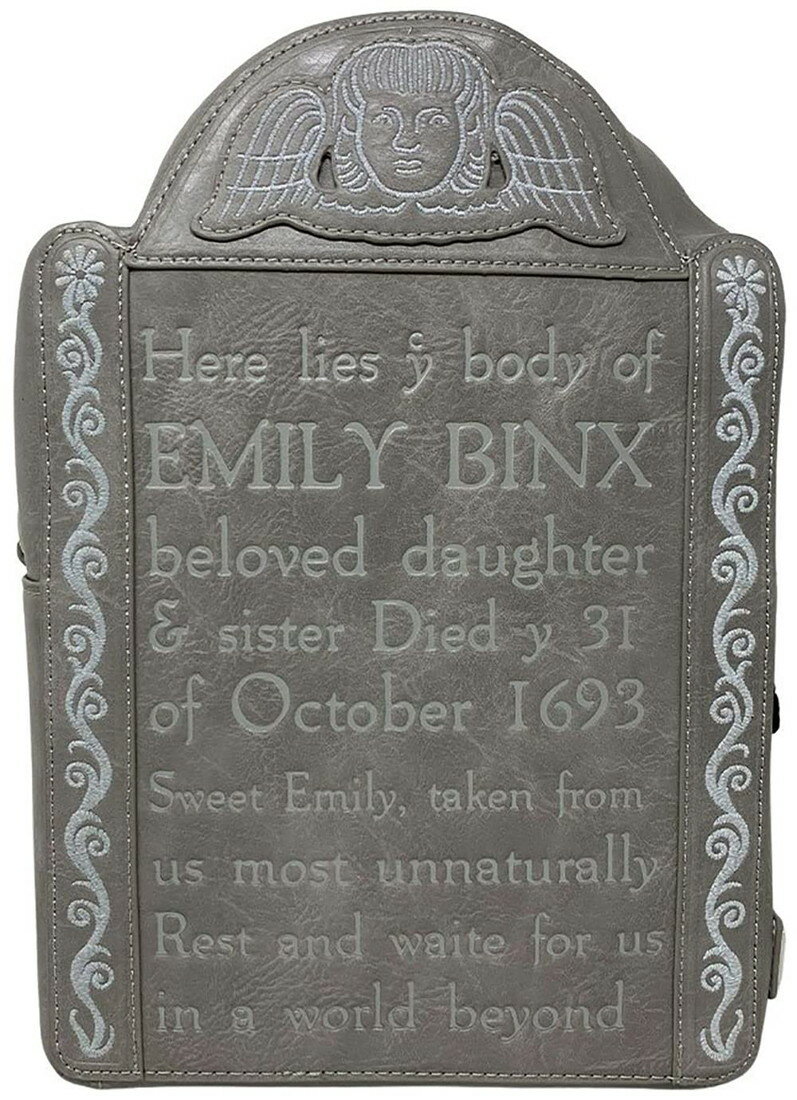 Loungeflyラウンジフライ Stitch Shoppe ディズニー ホーカスポーカス エミリー・ビンクス 墓石 コンバーチブル クロスボディバッグ バックパック 2WAY レディース 蓄光 ハロウィン