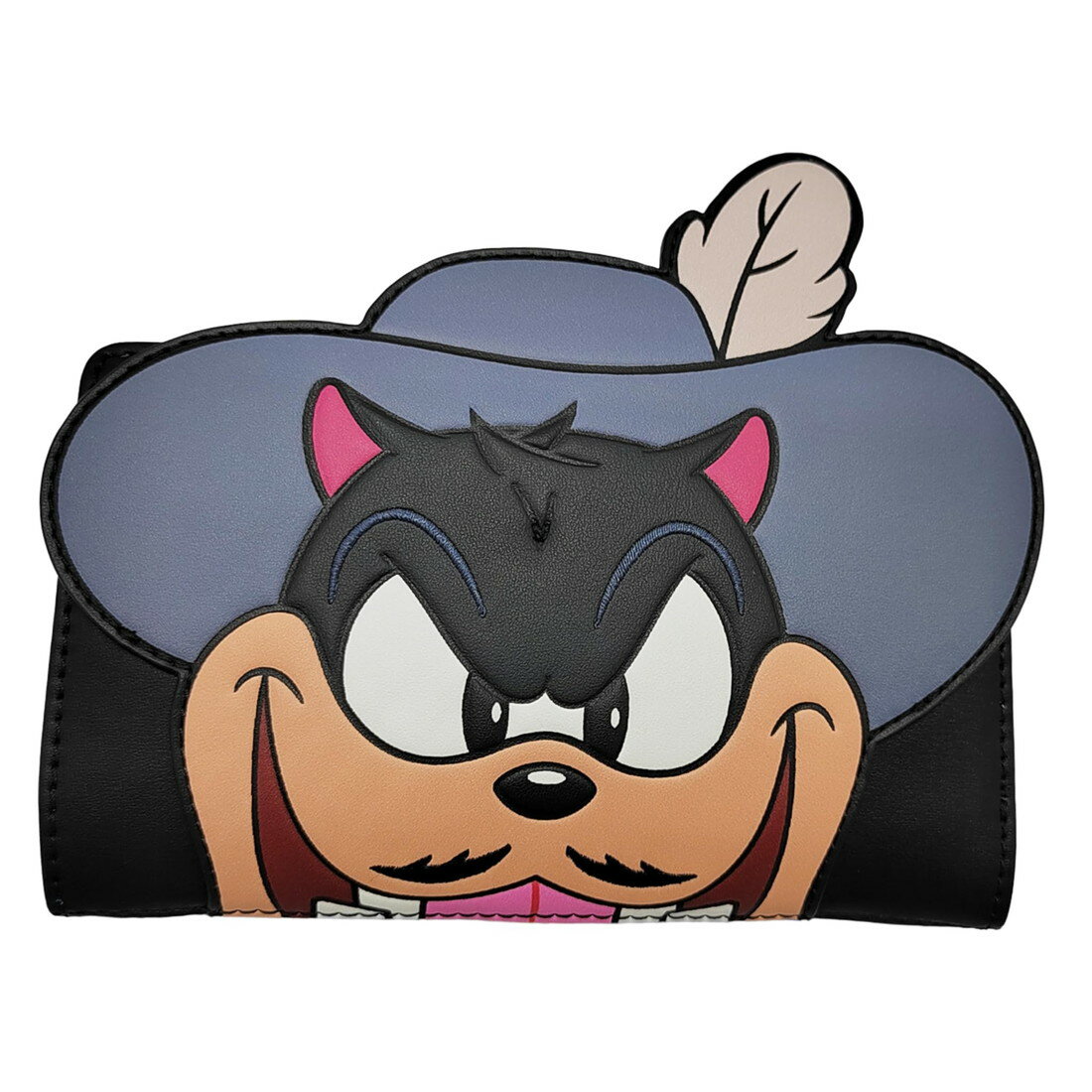 Loungeflyラウンジフライ ディズニー 三銃士 ピート ヴィランズ コスプレ 二つ折り財布 フェイクレザー ラウンジフライ ウォレット キャラクター グッズ