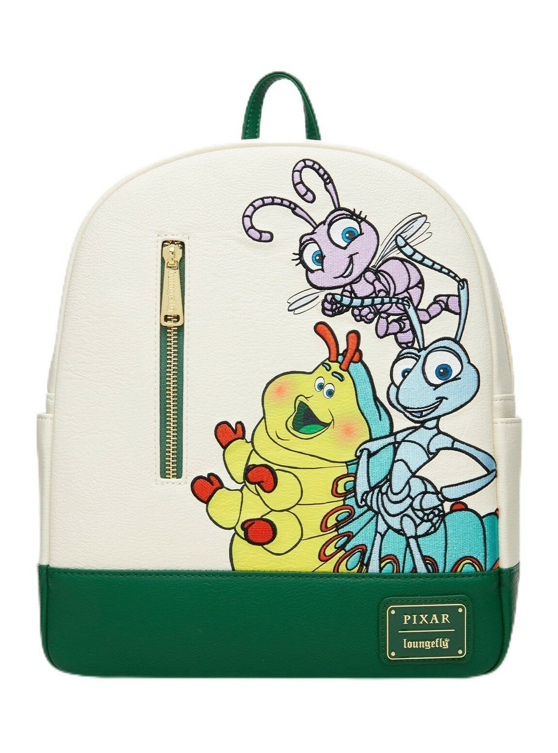 PRODUCT DETAILS Loungefly ディズニー ピクサー バグズ・ライフ グループポートレート ミニバックパック リュック グリーン BoxLunch限定【商品仕様】・ アイテム種別：ミニバックパック/リュック・ 素材：合成皮革（フェイクレザー）・ ストラップ：調節可能なショルダーストラップ・ 持ち手：トップキャリーハンドル・ 開閉部：ファスナー式【特徴】・ ディズニー・ピクサー映画「バグズ・ライフ」のキャラクターが描かれた公式ライセンス商品です。・ フロントにキャラクターの集合イラストがデザインされたBoxLunch限定モデルです。・ スマートフォン、財布、鍵などの日用品を収納できるサイズ設計です。・ 耐久性のある合成皮革を使用し、ステッチやファスナーなどの細部まで加工が施されています。・ 長さ調節が可能なショルダーストラップと上部のハンドルにより、複数の持ち方が選択可能です。 ■ 商品について 海外輸入品（説明書は英語表記の場合あり） ■ ご注意 ・掲載画像は実物に近い色味になるよう調整しておりますが、ご利用の環境により差異が生じる場合があります。・複数店舗で在庫を共有しているため、ご注文後に在庫切れとなる場合がございます。 ■ 納期について お届けの目安を必ずご確認ください。 海外正規ルート仕入れ品 海外ブランド ▼ 海外正規ブランド店 正規代理店 ▼ 当 店 ※本商品は並行輸入品です 製造元は正規品と同一のブランド・メーカーです。当店では海外正規ルートより仕入れた商品を取り扱っております。流通ルートが異なるのみで、商品自体に違いはございません。 ── 当店の商品について ── 正規品のみ取り扱い 海外正規店・正規代理店から商品を直接仕入れ、国内に輸入して販売しております。 日本未入荷・海外限定モデルも多数 日本未入荷・海外限定モデルも多数取り扱っております。サイズ・カラー違いや海外限定で販売された製品など、日本では手に入りにくいアイテムをお届けいたします。 お求めやすい価格の理由 海外市場での価格差や流通ルートの違いにより、国内販売価格よりお求めやすくなっております。品質はそのままに、よりお手頃な価格でお届けいたします。 安心保証 ご使用前に万が一、製品に不具合がございました場合は、交換または商品代金のご返金にて対応させていただきます。商品到着後5日以内にご連絡ください。 ご注意 海外からの輸入品となります。海外輸送のため、外箱に軽微なスレ等がある場合がございますが、商品本体には影響ございません。 ※在庫状況は仕入先の在庫情報をもとに出来る限り正確に表示しておりますが、取寄せ商品のため、タイミングによりご注文後に欠品・キャンセルとなる場合がございます。 お探しの商品がございましたら、お気軽にご相談ください。