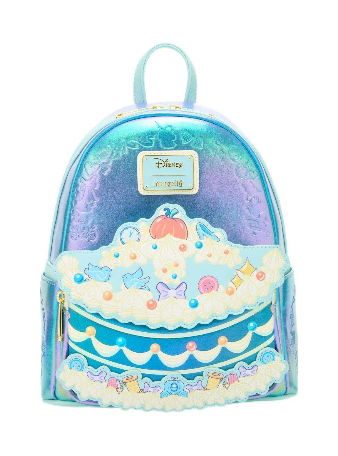 Rakuten - Loungefly ディズニー シンデレラ ケーキデザイン イリデセント ミニリュック ミニバックパック BoxLunch限定