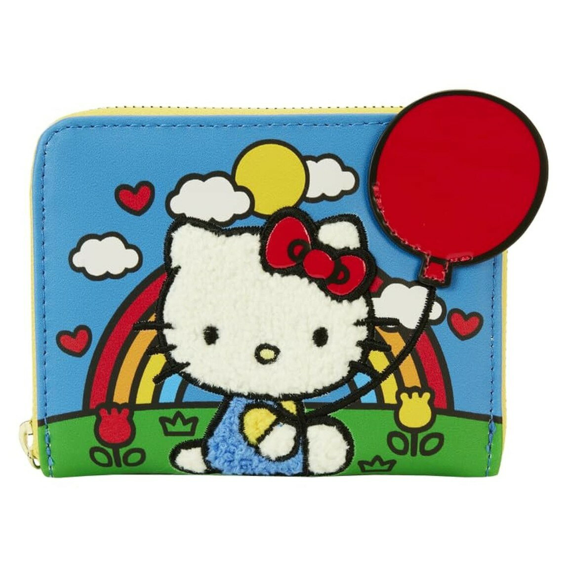 Rakuten - Loungefly サンリオ ハローキティ 50周年記念 二つ折り財布 シェニール パッチ ジップアラウンド