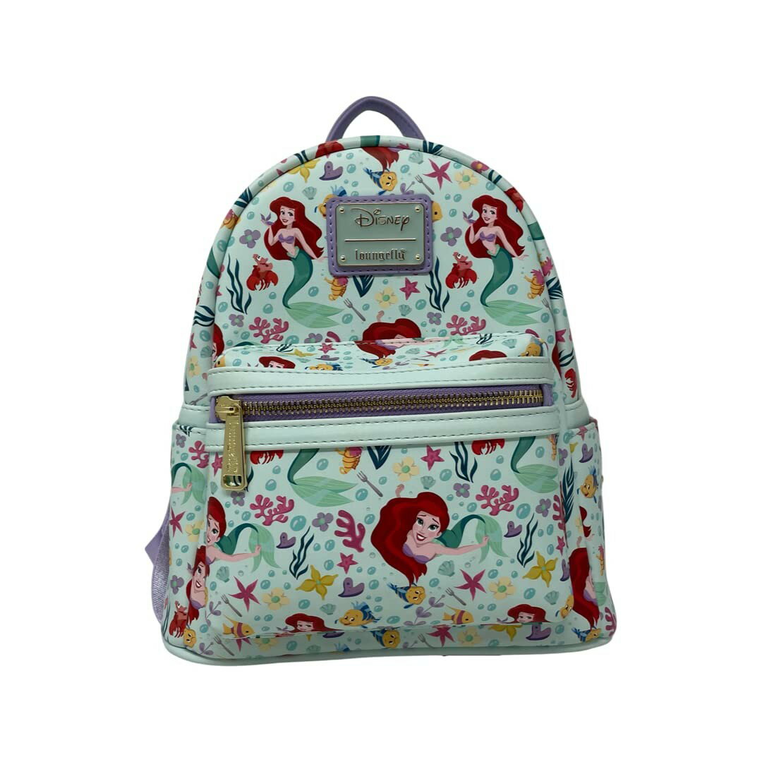 乐天商城 - Loungefly ディズニー リトルマーメイド ミニリュック ミニバックパック 総柄 限定デザイン