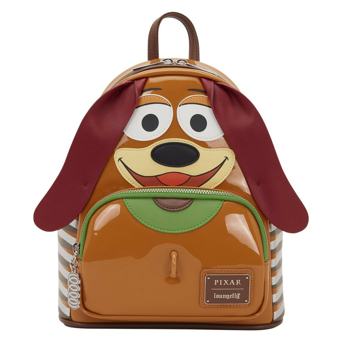 PRODUCT DETAILS Loungefly トイ・ストーリー スリンキー・ドッグ ミニリュック バックパック コスプレ【商品仕様】・ 素材：ポリウレタン・ サイズ：幅約22.8cm × 高さ約26.6cm × 奥行き約11.4cm・ ストラップ：長さ調節可能なショルダーストラップ・ ハンドル：上部持ち手付き・ 付属品：金属製ジッパーチャーム【特徴】・ ピクサー作品「トイ・ストーリー」の人気キャラクター、スリンキー・ドッグをモチーフにしたデザインです。・ キャラクターの顔や耳を立体的に表現したアップリケ加工が施されています。・ 正面にはスリンキーのバネをイメージしたプリントがデザインされています。・ 内側にはキャラクターに合わせたプリントの裏地が採用されています。・ ピクサー公式ライセンス商品です。 ■ 商品について 海外輸入品（説明書は英語表記の場合あり） ■ ご注意 ・掲載画像は実物に近い色味になるよう調整しておりますが、ご利用の環境により差異が生じる場合があります。・複数店舗で在庫を共有しているため、ご注文後に在庫切れとなる場合がございます。 ■ 納期について お届けの目安を必ずご確認ください。 海外正規ルート仕入れ品 海外ブランド ▼ 海外正規ブランド店 正規代理店 ▼ 当 店 ※本商品は並行輸入品です 製造元は正規品と同一のブランド・メーカーです。当店では海外正規ルートより仕入れた商品を取り扱っております。流通ルートが異なるのみで、商品自体に違いはございません。 ── 当店の商品について ── 正規品のみ取り扱い 海外正規店・正規代理店から商品を直接仕入れ、国内に輸入して販売しております。 日本未入荷・海外限定モデルも多数 日本未入荷・海外限定モデルも多数取り扱っております。サイズ・カラー違いや海外限定で販売された製品など、日本では手に入りにくいアイテムをお届けいたします。 お求めやすい価格の理由 海外市場での価格差や流通ルートの違いにより、国内販売価格よりお求めやすくなっております。品質はそのままに、よりお手頃な価格でお届けいたします。 安心保証 ご使用前に万が一、製品に不具合がございました場合は、交換または商品代金のご返金にて対応させていただきます。商品到着後5日以内にご連絡ください。 ご注意 海外からの輸入品となります。海外輸送のため、外箱に軽微なスレ等がある場合がございますが、商品本体には影響ございません。 ※在庫状況は仕入先の在庫情報をもとに出来る限り正確に表示しておりますが、取寄せ商品のため、タイミングによりご注文後に欠品・キャンセルとなる場合がございます。 お探しの商品がございましたら、お気軽にご相談ください。