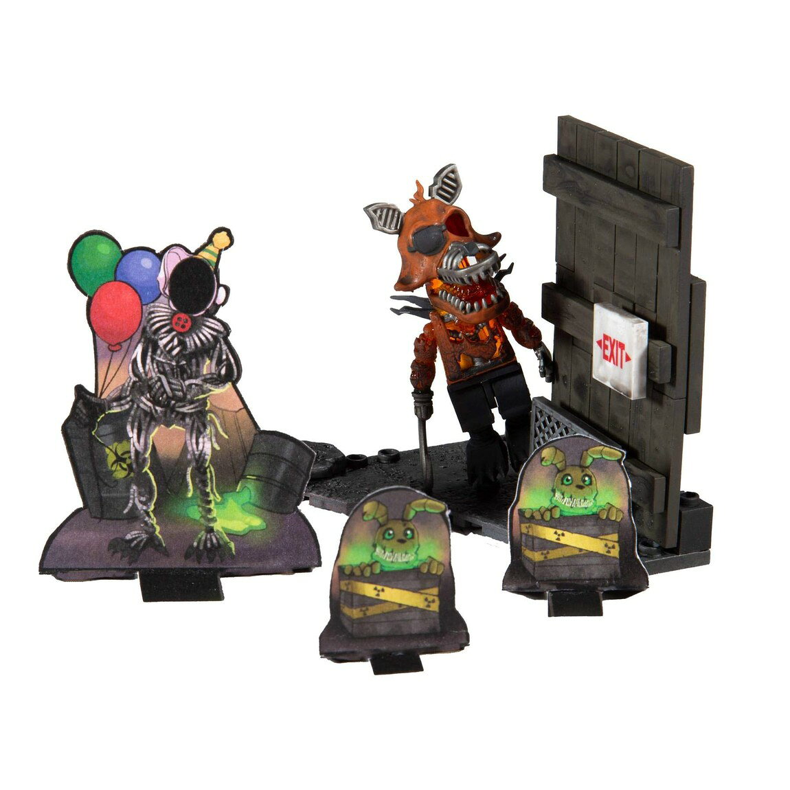 マクファーレン トイズ ファイブ・ナイツ・アット・フレディーズ グリム・フォクシー マイクロ 建設セット フィギュア / McFarlane Toys Five Nights at Freddy's Corn Maze Micro Construction Set
