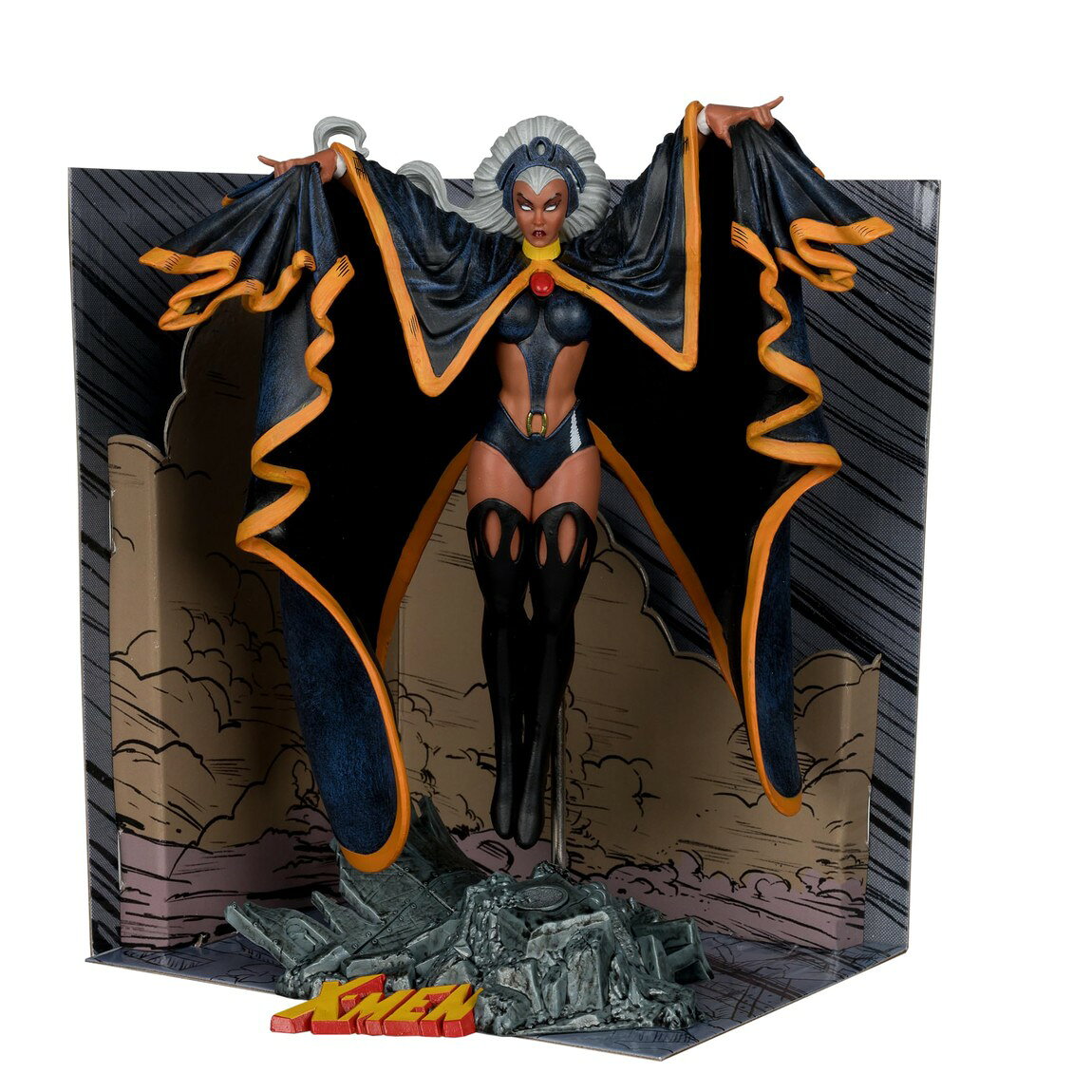 PRODUCT DETAILS マクファーレン トイズ マーベル ストーム 1/10スケール フィギュア スタチュー / McFarlane Toys Marvel Storm 1:10th Scale Collectible with Scene【商品仕様】・ 項目名：スタチュー/コレクタブルフィギュア・ スケール：1/10スケール（全高約18cm）・ 付属品：ジオラマベース、背景パーツ、アートカード【特徴】・ コミック「MARVEL TALES FEATURING SPIDER-MAN AND THE X-MEN #236」のビジュアルに基づいたスタチューです。・ 専用のジオラマベースと背景パーツが付属し、劇中のシーンを再現したディスプレイが可能です。・ 表面にキャラクターアート、裏面にコミックのあらすじが記載されたコレクターカードが同梱されています。・ マクファーレン・トイズによるマーベル・コレクティブル・シリーズのラインナップです。 ■ 商品について 海外輸入品（説明書は英語表記の場合あり） ■ ご注意 ・掲載画像は実物に近い色味になるよう調整しておりますが、ご利用の環境により差異が生じる場合があります。・複数店舗で在庫を共有しているため、ご注文後に在庫切れとなる場合がございます。 ■ 納期について お届けの目安を必ずご確認ください。 海外正規ルート仕入れ品 海外ブランド ▼ 海外正規ブランド店 正規代理店 ▼ 当 店 ※本商品は並行輸入品です 製造元は正規品と同一のブランド・メーカーです。当店では海外正規ルートより仕入れた商品を取り扱っております。流通ルートが異なるのみで、商品自体に違いはございません。 ── 当店の商品について ── 正規品のみ取り扱い 海外正規店・正規代理店から商品を直接仕入れ、国内に輸入して販売しております。 日本未入荷・海外限定モデルも多数 日本未入荷・海外限定モデルも多数取り扱っております。サイズ・カラー違いや海外限定で販売された製品など、日本では手に入りにくいアイテムをお届けいたします。 お求めやすい価格の理由 海外市場での価格差や流通ルートの違いにより、国内販売価格よりお求めやすくなっております。品質はそのままに、よりお手頃な価格でお届けいたします。 安心保証 ご使用前に万が一、製品に不具合がございました場合は、交換または商品代金のご返金にて対応させていただきます。商品到着後5日以内にご連絡ください。 ご注意 海外からの輸入品となります。海外輸送のため、外箱に軽微なスレ等がある場合がございますが、商品本体には影響ございません。 ※在庫状況は仕入先の在庫情報をもとに出来る限り正確に表示しておりますが、取寄せ商品のため、タイミングによりご注文後に欠品・キャンセルとなる場合がございます。 お探しの商品がございましたら、お気軽にご相談ください。