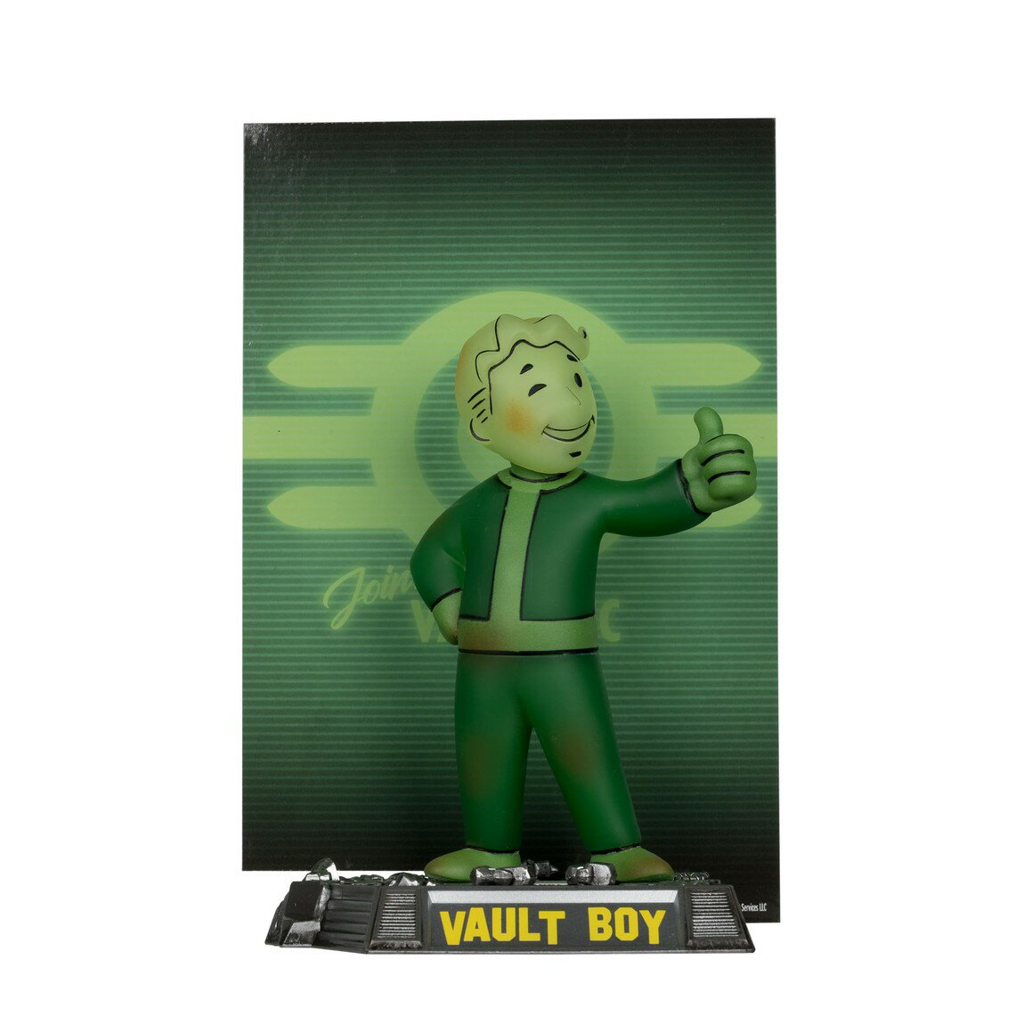 マクファーレン トイズ フォールアウト ボルトボーイ 蓄光版 ゴールドラベル 5インチ フィギュア / Fallout Vault Boy Glow in The Dark Gold Label 5in Posed Figure
