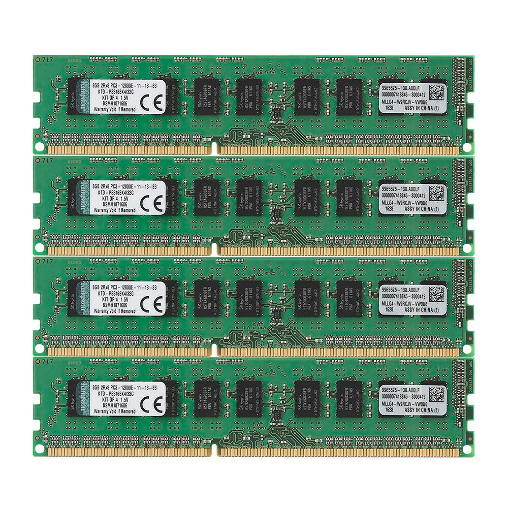 Kingston 32GB(4x8GB) DDR3-1600 PC3-12800 ECC DIMM Dell デスクトップ対応 メモリ KTD-PE316EK4/32G