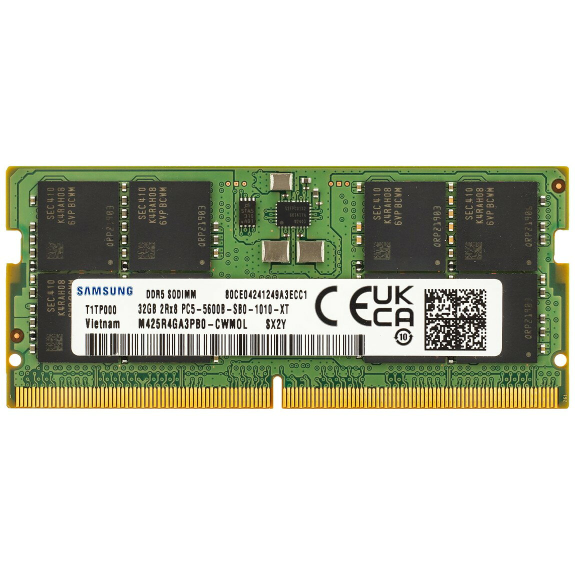 Samsung 32GB DDR5-5600 PC5-44800 ノートPC用 SO-DIMM メモリ M425R4GA3PB0-CWM