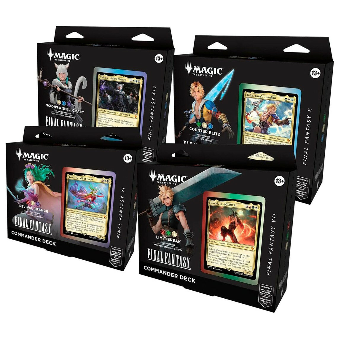 英語版 (SET OF 4) FINAL FANTASY Commander Deck Display - Commander: FINAL FANTASY (FIC)