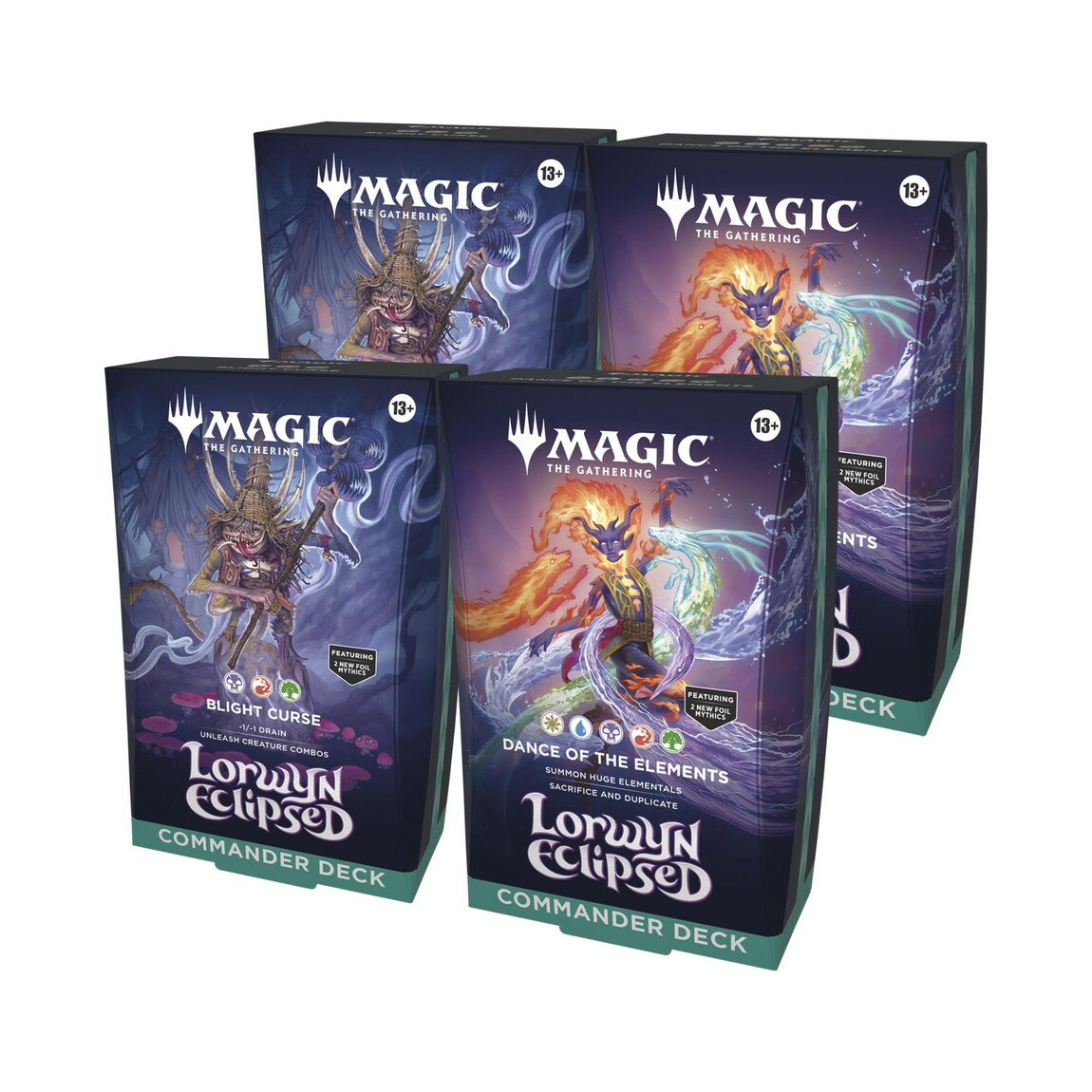 英語版 Magic: the Gathering Lorwyn Eclipsed - Commander Deck Bundle | 2 of Each Deck
