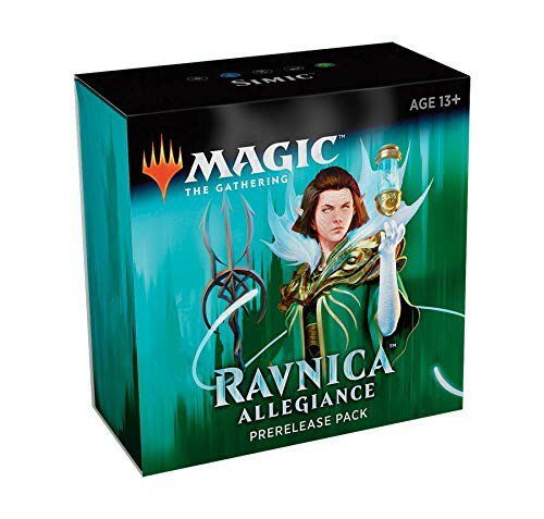 英語版 Magic The Gathering: Ravnica Allegiance Prerelease Pack Simic (Pre-Pelease Promo + 6 Boosters + d20 Spindown Counter) Kit