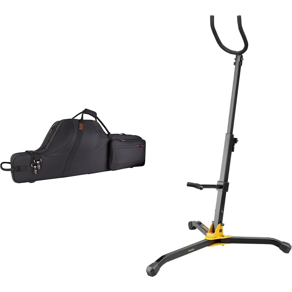 PRODUCT DETAILS Protec バリトンサックス ケース スタンドセット バリスティックナイロン ブラック【商品仕様】・ 対応楽器：バリトンサックス（Low A、Low Bb 両対応）・ ケース種別：セミハードケース・ 外装素材：1680デニール バリスティックナイロン（撥水加工）・ 内装素材：ベルベット・ 付属仕様：パッド入りショルダーストラップ、ネック・マウスピース用収納ポーチ、IDタグ、大型ポケット、バリトンサックス用スタンド（Hercules製）、追加楽器用ペグ【特徴】・ 木材を熱成形したシェル構造と、クッション性の高いベルベット内装が楽器を安定して保護します。・ 外装には耐摩耗性に優れた1680デニールのバリスティックナイロンを使用し、衝撃や汚れから楽器を守ります。・ 付属のスタンドはレバーによる高さ調整が可能で、回転式の脚部には安定性を高めるロックピンが備わっています。・ スタンドにはトランペットやクラリネットなどの小型楽器を1本設置できる追加ペグが付属しています。 ■ 商品について 海外輸入品（説明書は英語表記の場合あり） ■ ご注意 ・掲載画像は実物に近い色味になるよう調整しておりますが、ご利用の環境により差異が生じる場合があります。・複数店舗で在庫を共有しているため、ご注文後に在庫切れとなる場合がございます。 ■ 納期について お届けの目安を必ずご確認ください。 海外正規ルート仕入れ品 海外ブランド ▼ 海外正規ブランド店 正規代理店 ▼ 当 店 ※本商品は並行輸入品です 製造元は正規品と同一のブランド・メーカーです。当店では海外正規ルートより仕入れた商品を取り扱っております。流通ルートが異なるのみで、商品自体に違いはございません。 ── 当店の商品について ── 正規品のみ取り扱い 海外正規店・正規代理店から商品を直接仕入れ、国内に輸入して販売しております。 日本未入荷・海外限定モデルも多数 日本未入荷・海外限定モデルも多数取り扱っております。サイズ・カラー違いや海外限定で販売された製品など、日本では手に入りにくいアイテムをお届けいたします。 お求めやすい価格の理由 海外市場での価格差や流通ルートの違いにより、国内販売価格よりお求めやすくなっております。品質はそのままに、よりお手頃な価格でお届けいたします。 安心保証 ご使用前に万が一、製品に不具合がございました場合は、交換または商品代金のご返金にて対応させていただきます。商品到着後5日以内にご連絡ください。 ご注意 海外からの輸入品となります。海外輸送のため、外箱に軽微なスレ等がある場合がございますが、商品本体には影響ございません。 ※在庫状況は仕入先の在庫情報をもとに出来る限り正確に表示しておりますが、取寄せ商品のため、タイミングによりご注文後に欠品・キャンセルとなる場合がございます。 お探しの商品がございましたら、お気軽にご相談ください。
