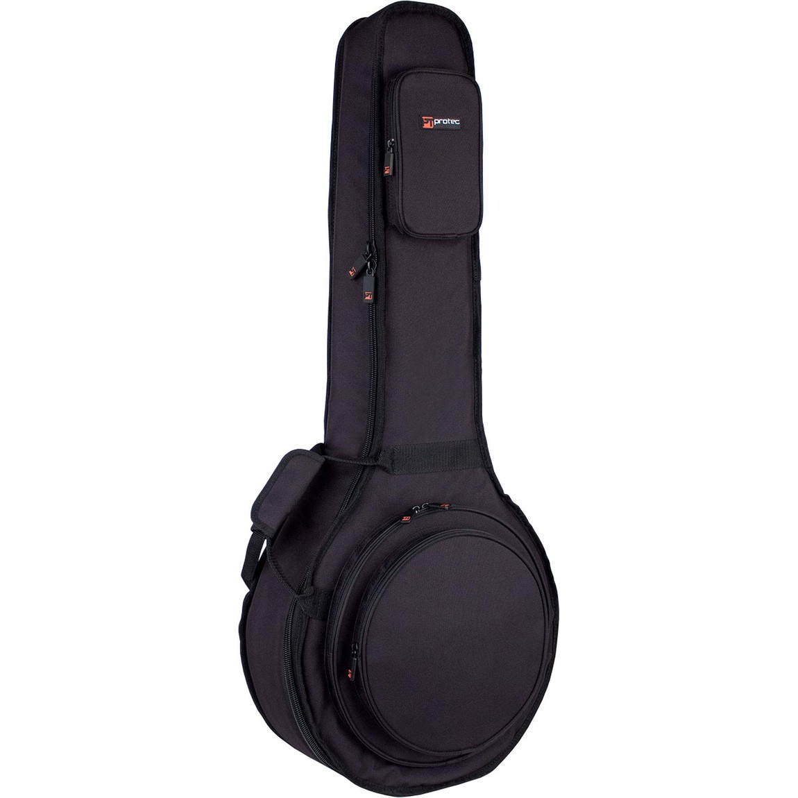 PRODUCT DETAILS Protec バンジョー用 ギグバッグ Gold Series 20mmクッション 背負えるリュックストラップ仕様【商品仕様】・ 対応楽器：バンジョー・ ケース種別：ギグバッグ・ 外装素材：600デニールナイロン・ 内装素材：ソフトナイレックス（ヘッドストック・ブリッジ・エンドピン部補強あり）・ クッション厚：20mm・ 収納仕様：マチ付き外側ポケット×3（内部ペンホルダー付オーガナイザー内蔵）・ 持ち手/ストラップ：パッド付きハンドル、収納可能バックパックストラップ、リアハンドル・ 付属品：サイズ調整用パッド【特徴】・ 20mmのクッションパッドに加え、衝撃を受けやすいヘッド・ブリッジ・エンドピン付近を補強した構造で楽器を保護します。・ 外装には摩耗に強い600デニールナイロンと、専用設計のジッパーを採用しています。・ 3つの大型ポケットを備えており、楽譜やメンテナンス小物などを整理して収納することが可能です。・ 背負って持ち運びができるバックパックストラップは、使用しない際には背面に収納が可能です。・ 付属の調整パッドを使用することで、標準より小型のリゾネーターバンジョーにも対応します。 ■ 商品について 海外輸入品（説明書は英語表記の場合あり） ■ ご注意 ・掲載画像は実物に近い色味になるよう調整しておりますが、ご利用の環境により差異が生じる場合があります。・複数店舗で在庫を共有しているため、ご注文後に在庫切れとなる場合がございます。 ■ 納期について お届けの目安を必ずご確認ください。 海外正規ルート仕入れ品 海外ブランド ▼ 海外正規ブランド店 正規代理店 ▼ 当 店 ※本商品は並行輸入品です 製造元は正規品と同一のブランド・メーカーです。当店では海外正規ルートより仕入れた商品を取り扱っております。流通ルートが異なるのみで、商品自体に違いはございません。 ── 当店の商品について ── 正規品のみ取り扱い 海外正規店・正規代理店から商品を直接仕入れ、国内に輸入して販売しております。 日本未入荷・海外限定モデルも多数 日本未入荷・海外限定モデルも多数取り扱っております。サイズ・カラー違いや海外限定で販売された製品など、日本では手に入りにくいアイテムをお届けいたします。 お求めやすい価格の理由 海外市場での価格差や流通ルートの違いにより、国内販売価格よりお求めやすくなっております。品質はそのままに、よりお手頃な価格でお届けいたします。 安心保証 ご使用前に万が一、製品に不具合がございました場合は、交換または商品代金のご返金にて対応させていただきます。商品到着後5日以内にご連絡ください。 ご注意 海外からの輸入品となります。海外輸送のため、外箱に軽微なスレ等がある場合がございますが、商品本体には影響ございません。 ※在庫状況は仕入先の在庫情報をもとに出来る限り正確に表示しておりますが、取寄せ商品のため、タイミングによりご注文後に欠品・キャンセルとなる場合がございます。 お探しの商品がございましたら、お気軽にご相談ください。