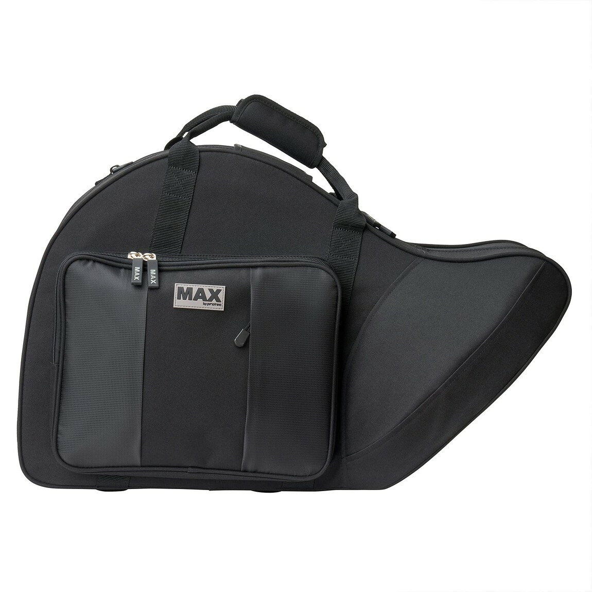 Protec フレンチホルン用 セミハードケース MAXシリーズ ブラック リュック対応 軽量 ワンピース型