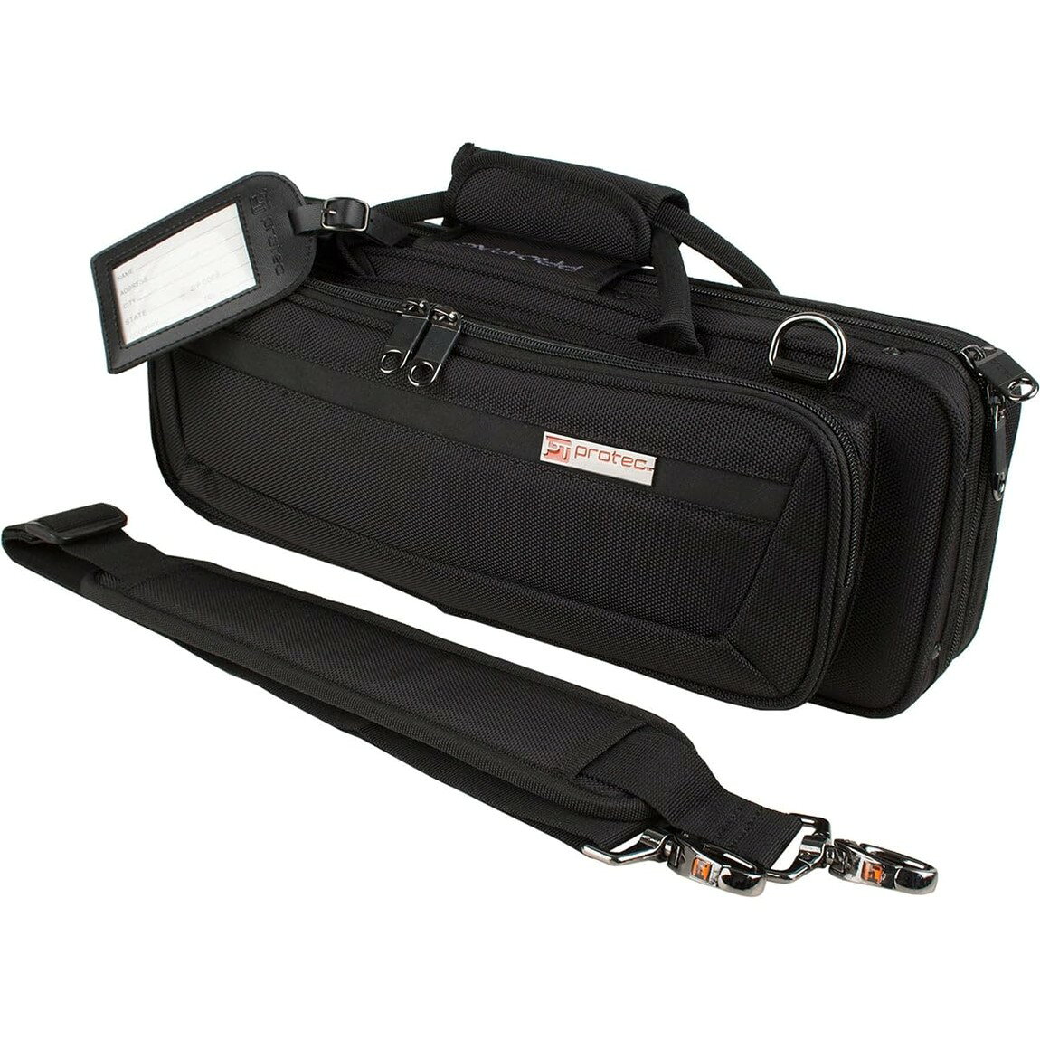 PRODUCT DETAILS Protec フルート ピッコロ 2本収納 コンビネーションケース PRO PAC ナイロン製 ショルダー付【商品仕様】・ 対応楽器：フルート（H足部管・C足部管対応）、ピッコロ（ストレート・バブル頭部管対応）・ ケース種別：セミハードケース・ 外装素材：1680デニール・バリスティックナイロン（撥水・耐摩耗性）・ 内装素材：通気性に優れた柔らかなベルベットパッド・ 外寸：約44.5cm x 15.9cm x 10.8cm・ 重量：約1.5kg・ 付属仕様：ショルダーストラップ、大型外部ポケット、ラバーフット、金属製ハードウェア【特徴】・ 軽量で衝撃吸収性に優れたフレーム構造を採用し、木製ケースに代わる保護性能と持ち運びやすさを両立しています。・ 外装には耐久性の高い1680デニールのバリスティックナイロンを使用し、ジグザグのステッチで補強を施しています。・ 内装には楽器を傷つけにくい柔らかなベルベット素材を使用し、楽器の取り出しを容易にするフィンガー・カットアウトを設けています。・ メンテナンス小物の収納に便利な大型の拡張式ポケットと、滑り止めパッド付きの調節可能なショルダーストラップが付属します。・ すべての素材について、鉛やDEHP、PAHS8、DBP、BBPなどの有害物質を含まない安全性が確認されています。 ■ 商品について 海外輸入品（説明書は英語表記の場合あり） ■ ご注意 ・掲載画像は実物に近い色味になるよう調整しておりますが、ご利用の環境により差異が生じる場合があります。・複数店舗で在庫を共有しているため、ご注文後に在庫切れとなる場合がございます。 ■ 納期について お届けの目安を必ずご確認ください。 海外正規ルート仕入れ品 海外ブランド ▼ 海外正規ブランド店 正規代理店 ▼ 当 店 ※本商品は並行輸入品です 製造元は正規品と同一のブランド・メーカーです。当店では海外正規ルートより仕入れた商品を取り扱っております。流通ルートが異なるのみで、商品自体に違いはございません。 ── 当店の商品について ── 正規品のみ取り扱い 海外正規店・正規代理店から商品を直接仕入れ、国内に輸入して販売しております。 日本未入荷・海外限定モデルも多数 日本未入荷・海外限定モデルも多数取り扱っております。サイズ・カラー違いや海外限定で販売された製品など、日本では手に入りにくいアイテムをお届けいたします。 お求めやすい価格の理由 海外市場での価格差や流通ルートの違いにより、国内販売価格よりお求めやすくなっております。品質はそのままに、よりお手頃な価格でお届けいたします。 安心保証 ご使用前に万が一、製品に不具合がございました場合は、交換または商品代金のご返金にて対応させていただきます。商品到着後5日以内にご連絡ください。 ご注意 海外からの輸入品となります。海外輸送のため、外箱に軽微なスレ等がある場合がございますが、商品本体には影響ございません。 ※在庫状況は仕入先の在庫情報をもとに出来る限り正確に表示しておりますが、取寄せ商品のため、タイミングによりご注文後に欠品・キャンセルとなる場合がございます。 お探しの商品がございましたら、お気軽にご相談ください。