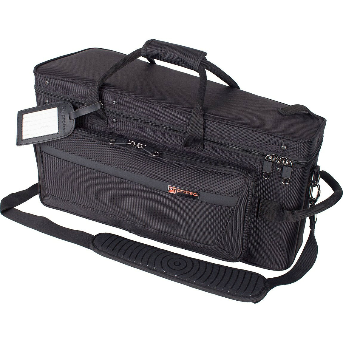 PRODUCT DETAILS Protec フリューゲルホルン用セミハードケース PRO PACシリーズ 1680デニールナイロン【商品仕様】・ 対応楽器：フリューゲルホルン・ ケース種別：セミハードケース・ 外装素材：1680デニールバリスティックナイロン（撥水加工）・ 内装素材：パッド入りソフトベルベット・ フレーム：木製衝撃吸収フレーム・ 外寸：約50.8cm x 33.0cm x 24.1cm・ 付属仕様：調節可能ショルダーストラップ、大型外部ポケット（小物整理用仕切り付）、ゴム足【特徴】・ 1680デニールの耐久性に優れたバリスティックナイロンと、衝撃吸収性に優れた軽量木製フレームを組み合わせています。・ 楽器を垂直に収納するスロットロード設計を採用し、内部で楽器を安全に保護します。・ マウスピースやアクセサリの収納に便利な、仕切り付きの大型ガセットポケットを備えています。・ ケース底面と側面には、ジッパーや角を衝撃から守るカスタム設計のゴム足とランナーが取り付けられています。・ 鉛、DEHP、PAHS8、DBP、BBPなどの有害物質を含まない、安全性に配慮された素材を使用しています。 ■ 商品について 海外輸入品（説明書は英語表記の場合あり） ■ ご注意 ・掲載画像は実物に近い色味になるよう調整しておりますが、ご利用の環境により差異が生じる場合があります。・複数店舗で在庫を共有しているため、ご注文後に在庫切れとなる場合がございます。 ■ 納期について お届けの目安を必ずご確認ください。 海外正規ルート仕入れ品 海外ブランド ▼ 海外正規ブランド店 正規代理店 ▼ 当 店 ※本商品は並行輸入品です 製造元は正規品と同一のブランド・メーカーです。当店では海外正規ルートより仕入れた商品を取り扱っております。流通ルートが異なるのみで、商品自体に違いはございません。 ── 当店の商品について ── 正規品のみ取り扱い 海外正規店・正規代理店から商品を直接仕入れ、国内に輸入して販売しております。 日本未入荷・海外限定モデルも多数 日本未入荷・海外限定モデルも多数取り扱っております。サイズ・カラー違いや海外限定で販売された製品など、日本では手に入りにくいアイテムをお届けいたします。 お求めやすい価格の理由 海外市場での価格差や流通ルートの違いにより、国内販売価格よりお求めやすくなっております。品質はそのままに、よりお手頃な価格でお届けいたします。 安心保証 ご使用前に万が一、製品に不具合がございました場合は、交換または商品代金のご返金にて対応させていただきます。商品到着後5日以内にご連絡ください。 ご注意 海外からの輸入品となります。海外輸送のため、外箱に軽微なスレ等がある場合がございますが、商品本体には影響ございません。 ※在庫状況は仕入先の在庫情報をもとに出来る限り正確に表示しておりますが、取寄せ商品のため、タイミングによりご注文後に欠品・キャンセルとなる場合がございます。 お探しの商品がございましたら、お気軽にご相談ください。