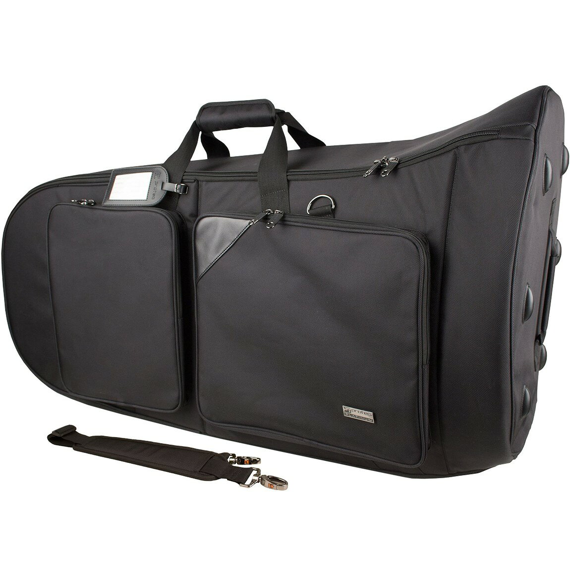 PRODUCT DETAILS Protec 小型チューバ用ギグバッグ Platinum Series 撥水性ナイロン素材 リュックストラップ付【商品仕様】・ 対応楽器：小型チューバ・ ケース種別：ギグバッグ・ 外装素材：撥水性ナイロン・ 内装素材：20mm高密度フォーム、耐引裂性ソフトライニング・ 内寸（全長）：約98.4cm（パッド使用時）／ 約104.1cm（パッドなし）・ 内寸（横幅）：下部 約43.2cm ／ 上部 約47.0cm・ 内寸（奥行）：下部 約15.2cm ／ 上部 約20.3cm・ 対応ベル径：最大 約47.0cmまで・ 付属仕様：収納式バックパックストラップ、ショルダーストラップ、大型外部ポケット、モジュラーブロック【特徴】・ 厚さ20mmの高密度フォームと、ベルおよび底面に配置された木製パネルが、移動時の衝撃から楽器を保護します。・ 外装には耐候性に優れたナイロン素材を採用し、底部には衝撃緩和と摩耗防止のための成形ラバーフットを備えています。・ 楽器のサイズに合わせて調整可能な大型のモジュラーブロックを内蔵しており、多様な小型チューバの形状に適合します。・ マウスピースポーチとオーガナイザーを内蔵した2つの大型外ポケットにより、アクセサリ類を整理して収納可能です。・ クッション性の高いバックパックストラップは背面のポケットに収納可能で、用途に合わせて持ち運び方を選択できます。 ■ 商品について 海外輸入品（説明書は英語表記の場合あり） ■ ご注意 ・掲載画像は実物に近い色味になるよう調整しておりますが、ご利用の環境により差異が生じる場合があります。・複数店舗で在庫を共有しているため、ご注文後に在庫切れとなる場合がございます。 ■ 納期について お届けの目安を必ずご確認ください。 海外正規ルート仕入れ品 海外ブランド ▼ 海外正規ブランド店 正規代理店 ▼ 当 店 ※本商品は並行輸入品です 製造元は正規品と同一のブランド・メーカーです。当店では海外正規ルートより仕入れた商品を取り扱っております。流通ルートが異なるのみで、商品自体に違いはございません。 ── 当店の商品について ── 正規品のみ取り扱い 海外正規店・正規代理店から商品を直接仕入れ、国内に輸入して販売しております。 日本未入荷・海外限定モデルも多数 日本未入荷・海外限定モデルも多数取り扱っております。サイズ・カラー違いや海外限定で販売された製品など、日本では手に入りにくいアイテムをお届けいたします。 お求めやすい価格の理由 海外市場での価格差や流通ルートの違いにより、国内販売価格よりお求めやすくなっております。品質はそのままに、よりお手頃な価格でお届けいたします。 安心保証 ご使用前に万が一、製品に不具合がございました場合は、交換または商品代金のご返金にて対応させていただきます。商品到着後5日以内にご連絡ください。 ご注意 海外からの輸入品となります。海外輸送のため、外箱に軽微なスレ等がある場合がございますが、商品本体には影響ございません。 ※在庫状況は仕入先の在庫情報をもとに出来る限り正確に表示しておりますが、取寄せ商品のため、タイミングによりご注文後に欠品・キャンセルとなる場合がございます。 お探しの商品がございましたら、お気軽にご相談ください。