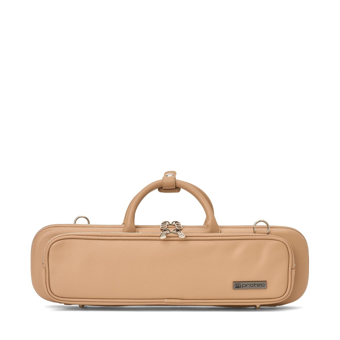 PRODUCT DETAILS Protec フルート用ケース PRO PAC 合皮製 大容量ポケット ショルダー付 ラテ【商品仕様】・ 対応楽器：フルート（C足部管・H足部管の両方に対応）・ ケース種別：セミハードケース（PRO PACシリーズ）・ 外装素材：高機能レザーレット（合成皮革）・ 内装素材：通気性に優れたパッド付きベルベット（非研磨性）・ 付属仕様：ショルダーストラップ、大型フロントポケット、内蔵オーガナイザー、クリーニングロッド収納スペース、マグネット式ハンドルカバー【特徴】・ 軽量な衝撃吸収フレームを採用し、日常の持ち運びにおける衝撃から楽器を保護します。・ マチ付きの大型フロントポケットは、ピッコロケースやアクセサリ類をまとめて収納可能です。・ ポケット内部には3つのペンホルダーと2つのジッパー付きポケットを備え、小物を整理して収納できます。・ 滑り止めパッド付きの調節可能なショルダーストラップと、マグネットスナップ式のハンドルにより携行性を高めています。・ 内装には楽器をスムーズに取り出すための指用切り込み（フィンガーカットアウト）が施されています。 ■ 商品について 海外輸入品（説明書は英語表記の場合あり） ■ ご注意 ・掲載画像は実物に近い色味になるよう調整しておりますが、ご利用の環境により差異が生じる場合があります。・複数店舗で在庫を共有しているため、ご注文後に在庫切れとなる場合がございます。 ■ 納期について お届けの目安を必ずご確認ください。 海外正規ルート仕入れ品 海外ブランド ▼ 海外正規ブランド店 正規代理店 ▼ 当 店 ※本商品は並行輸入品です 製造元は正規品と同一のブランド・メーカーです。当店では海外正規ルートより仕入れた商品を取り扱っております。流通ルートが異なるのみで、商品自体に違いはございません。 ── 当店の商品について ── 正規品のみ取り扱い 海外正規店・正規代理店から商品を直接仕入れ、国内に輸入して販売しております。 日本未入荷・海外限定モデルも多数 日本未入荷・海外限定モデルも多数取り扱っております。サイズ・カラー違いや海外限定で販売された製品など、日本では手に入りにくいアイテムをお届けいたします。 お求めやすい価格の理由 海外市場での価格差や流通ルートの違いにより、国内販売価格よりお求めやすくなっております。品質はそのままに、よりお手頃な価格でお届けいたします。 安心保証 ご使用前に万が一、製品に不具合がございました場合は、交換または商品代金のご返金にて対応させていただきます。商品到着後5日以内にご連絡ください。 ご注意 海外からの輸入品となります。海外輸送のため、外箱に軽微なスレ等がある場合がございますが、商品本体には影響ございません。 ※在庫状況は仕入先の在庫情報をもとに出来る限り正確に表示しておりますが、取寄せ商品のため、タイミングによりご注文後に欠品・キャンセルとなる場合がございます。 お探しの商品がございましたら、お気軽にご相談ください。