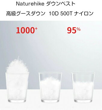 ダウンベスト Naturehike アウトドア 防寒 超軽量 1000FP コンパクト 保温 冬キャンプ 室内 ウォーキング 人気 男女兼用19FS022