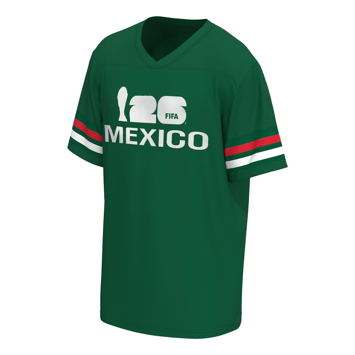 Outerstuff FIFA ワールドカップ 2026 メキシコ代表 Mexico 半袖 Vネック フットボールジャージ Tシャツ グリーン サッカー 公式ライセンス