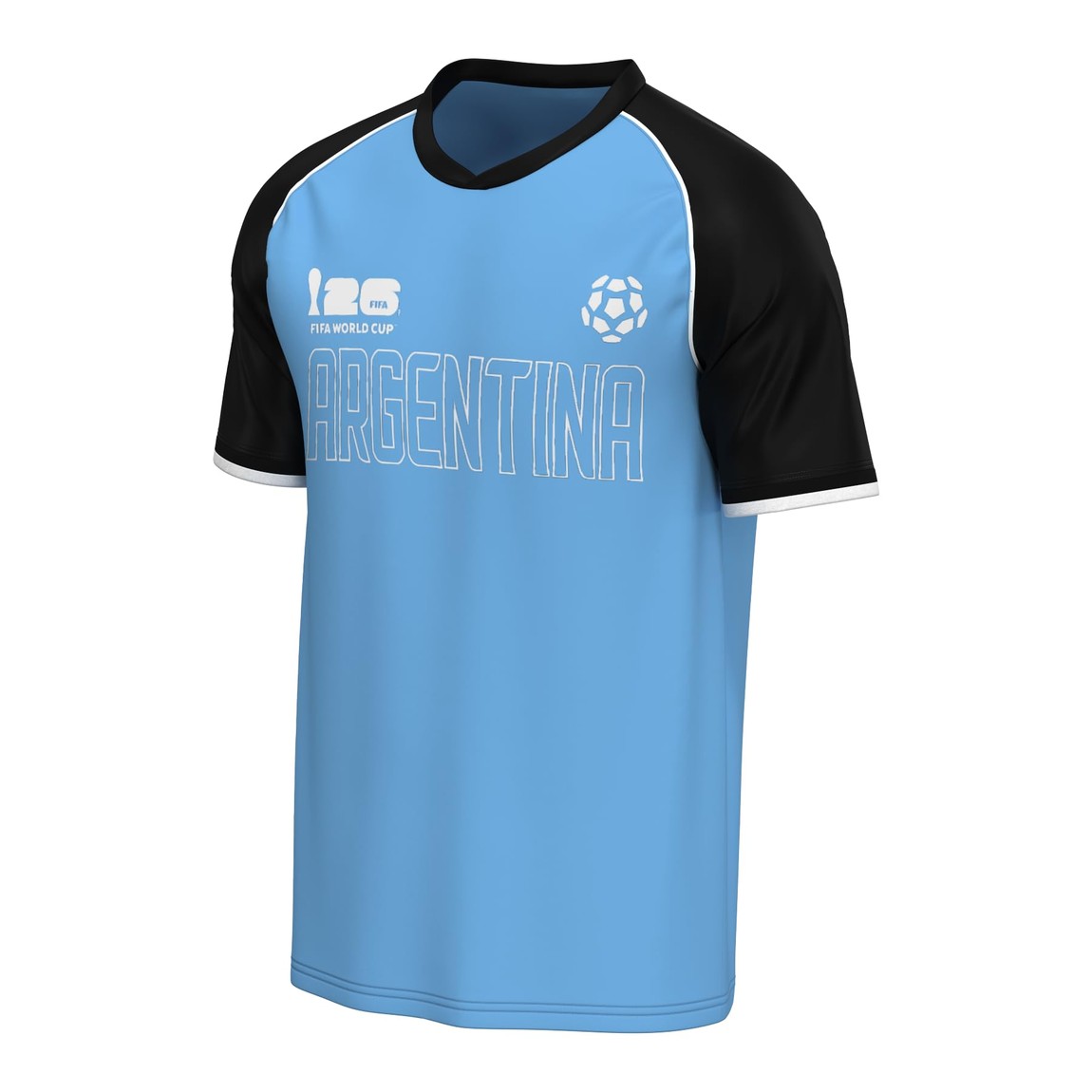 Outerstuff FIFA ワールドカップ 2026 アルゼンチン代表 Argentina ラグラン サッカー Tシャツ アルゼンチンカラー メッシュ 通気性 速乾