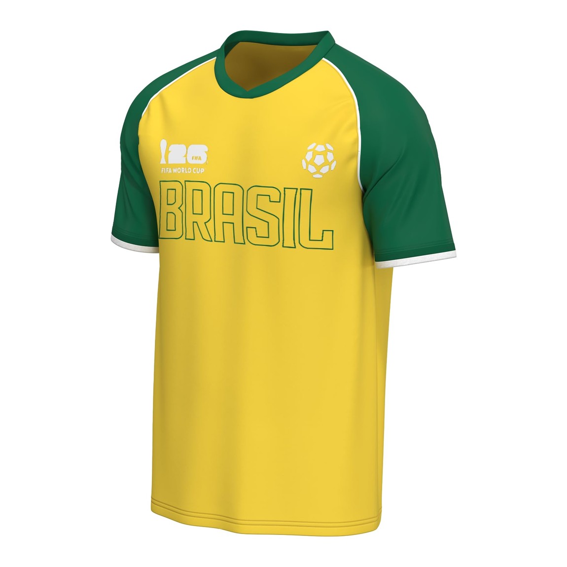 Outerstuff FIFA ワールドカップ 2026 ブラジル代表 Brazil サッカー ラグラン Tシャツ ジャージ メッシュ 速乾 オフィシャルライセンス