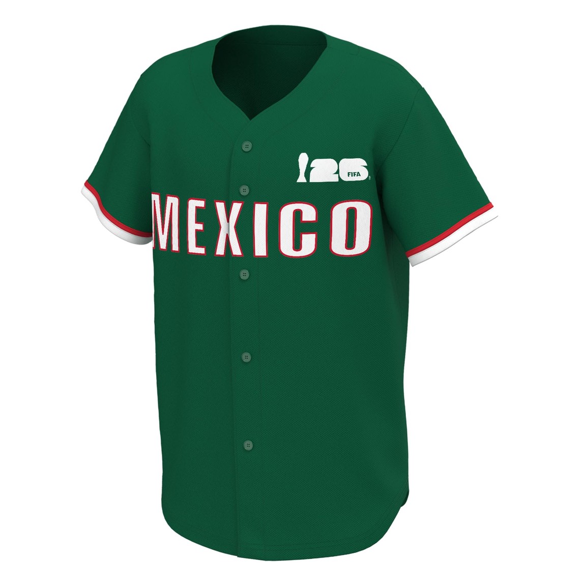 Outerstuff FIFAワールドカップ 2026 メキシコ Mexico ベースボールジャージ 半袖シャツ グリーン サッカー 公式ライセンス メンズ
