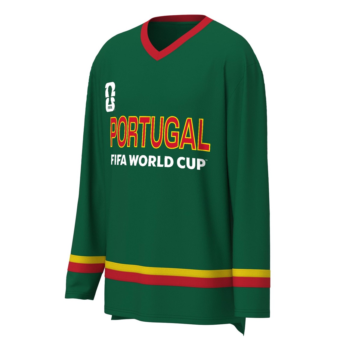 Outerstuff FIFA ワールドカップ 2026 ポルトガル Portugal ホッケージャージ 長袖 Vネック ロングTシャツ サッカー フットボール メンズ