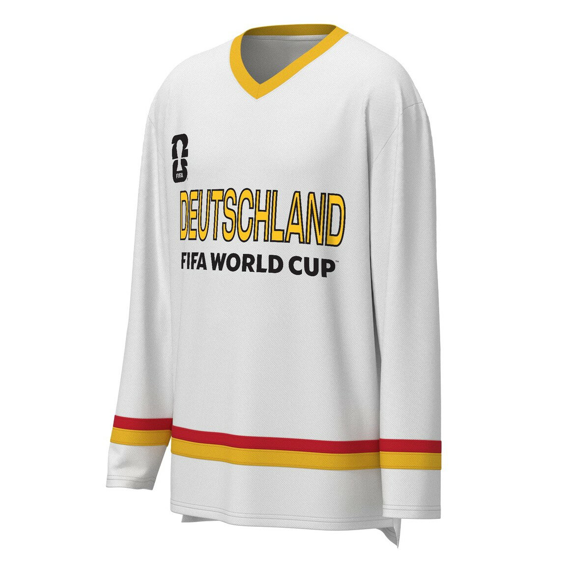 Outerstuff FIFA ワールドカップ 2026 ドイツ Germany 長袖 Vネック ホッケージャージ ホワイト サッカー 応援グッズ
