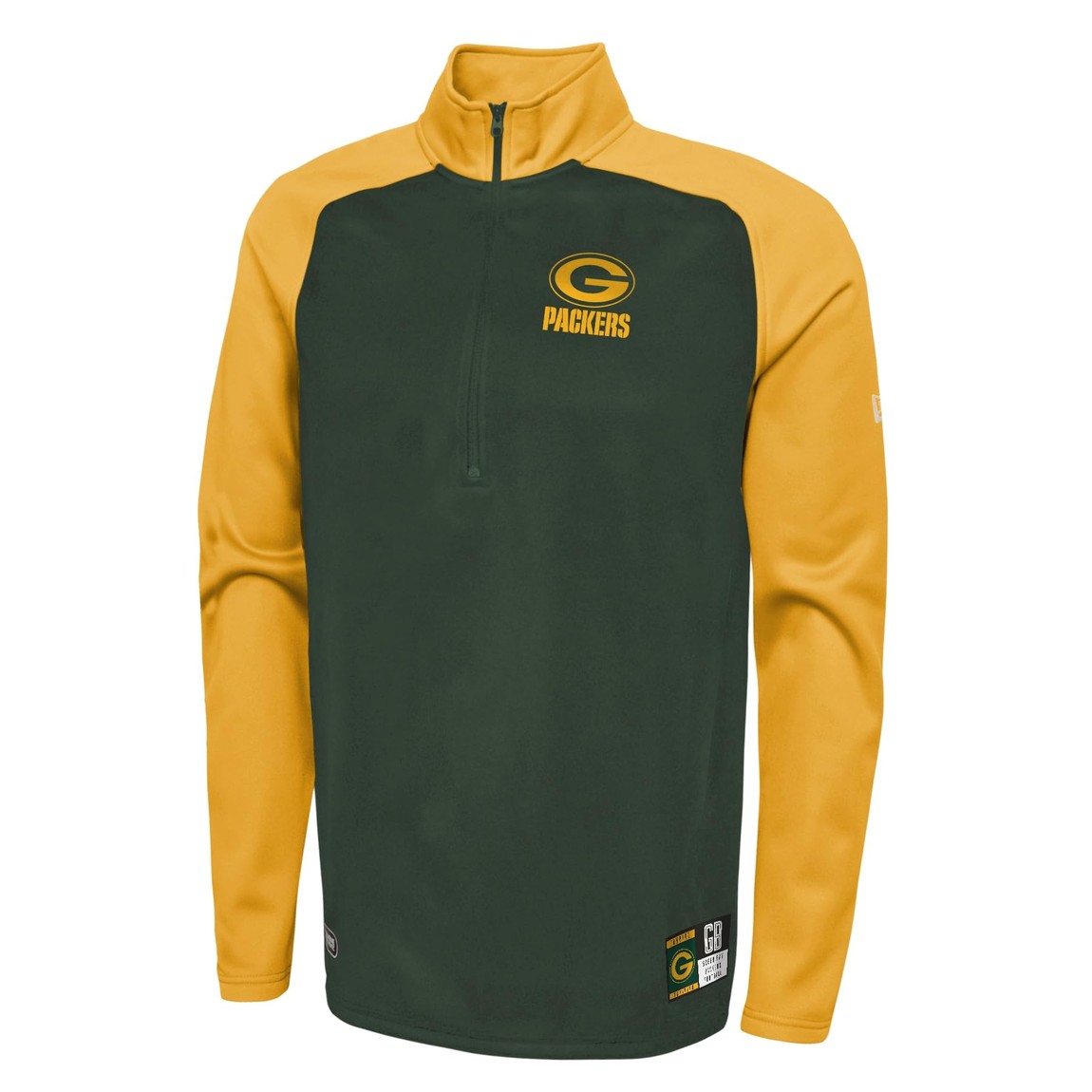 Outerstuff NFL グリーンベイ・パッカーズ Green Bay Packers 1/4ジップ プルオーバー フリース トップス グリーン トレーニング O-Line