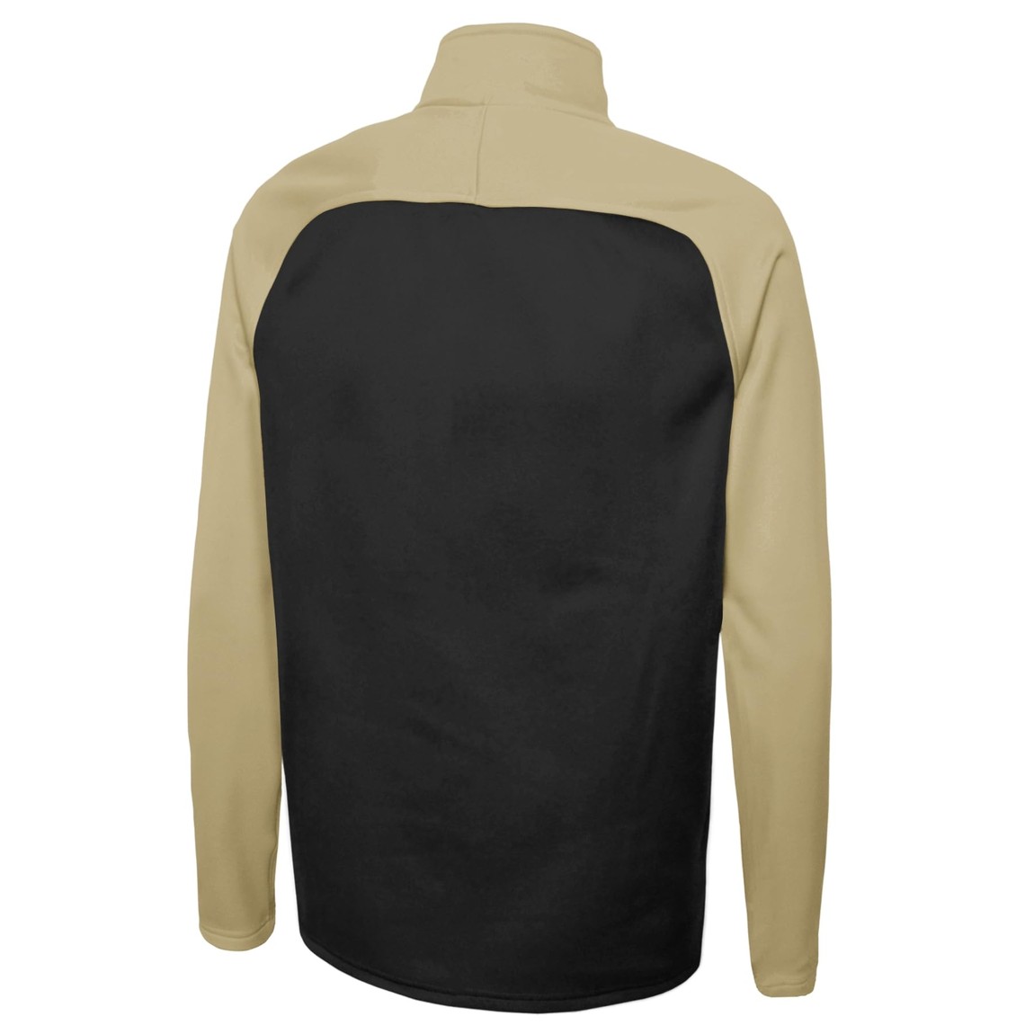 BasqueバスクのOuterstuff NFL ニューオーリンズ・セインツ New Orleans Saints パフォーマンス 1/4ジップ プルオーバー フリース スウェット ブラック トレーニングウェア｜アングル2