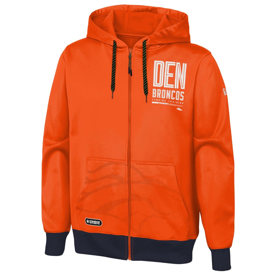 Outerstuff NFL デンバー・ブロンコス Denver Broncos フルジップ パフォーマンス フリース パーカー フーディ メンズ ネイビー オレンジ
