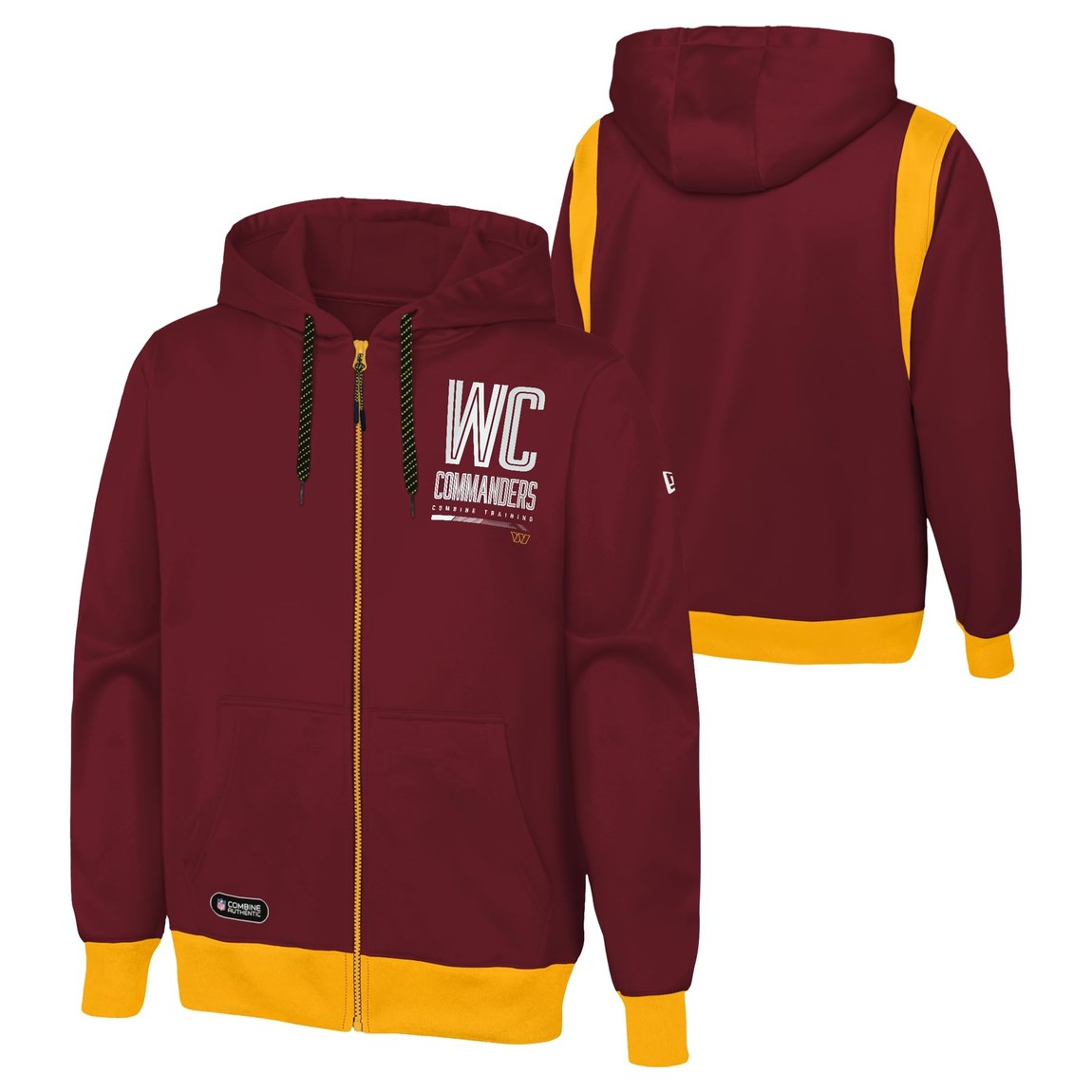 BasqueバスクのOuterstuff NFL ワシントン・コマンダーズ Washington Commanders フルジップ フリース パーカー フーディー メンズ 公式ライセンス｜アングル3