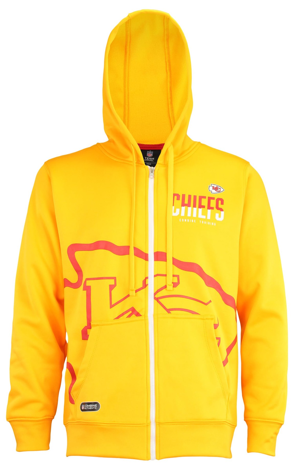 BasqueバスクのOuterstuff NFL カンザスシティ・チーフス Kansas City Chiefs フルジップ パーカー フーディ フリース チームカラー メンズ｜アングル3