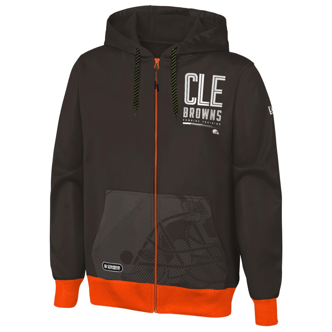 Outerstuff NFL クリーブランド・ブラウンズ Cleveland Browns フルジップ フリース フーディー パーカー ブラウン メンズ スウェット 公式ライセンス