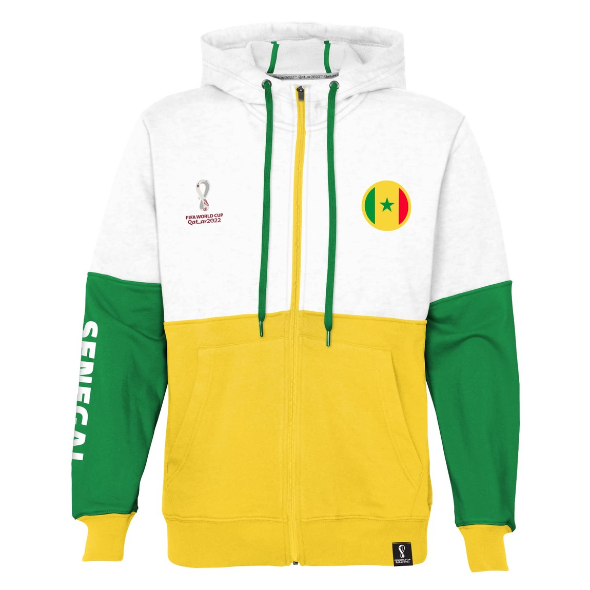 Outerstuff FIFAワールドカップ FIFA World Cup コントラストパネル フリースパーカー フーディ ゴールド グリーン ホワイト 公式ライセンス