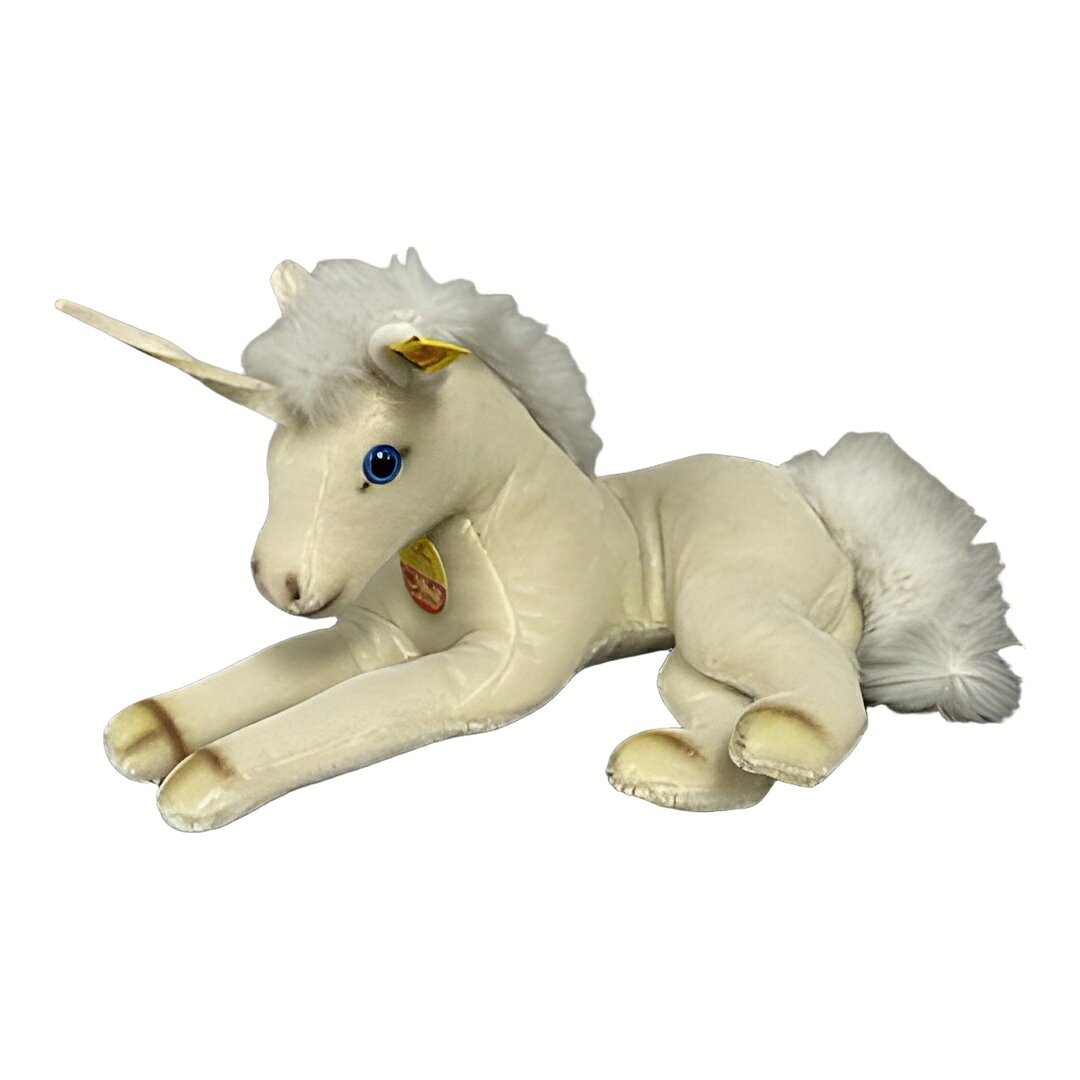 シュタイフ ユニコーン イエロー タグ 27cm 1983年製 Steiff 013027 ぬいぐるみ