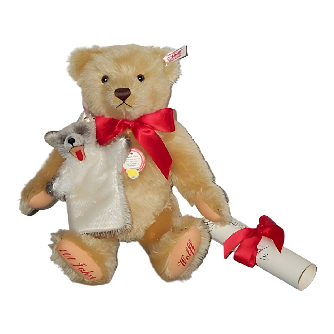 PRODUCT DETAILS シュタイフ Wolff-Set 2003 30&14cm 2003年製 Steiff 655647 ぬいぐるみ【商品仕様】・ブランド：Steiff（シュタイフ）・シリーズ：ドイツ限定・EAN（メーカー型番）：655647・サイズ：30&14 cm・製造年：2003・限定数：1500・化粧箱：あり・証明書：あり・商品状態：新品・未使用 ■ 商品について 海外輸入品（付属の説明書・証明書は英語またはドイツ語表記の場合があります） ■ 経年についてのご注意 本品は製造から約23年が経過した未使用品（デッドストック）です。未使用ではありますが、経年により毛並みの癖・わずかな色あせ・タグや同梱物の黄ばみ・化粧箱のスレや変色が見られる場合があります。これらは経年による自然な変化であり、不良品ではございません。 ■ ご注意 ・掲載画像は実物に近い色味になるよう調整しておりますが、ご利用の環境により差異が生じる場合があります。・複数店舗で在庫を共有しているため、ご注文後に在庫切れとなる場合がございます。 ■ 納期について お届けの目安を必ずご確認ください。 海外正規ルート仕入れ品 海外ブランド ▼ 海外正規ブランド店 正規代理店 ▼ 当 店 ※本商品は並行輸入品です 製造元は正規品と同一のブランド・メーカーです。当店では海外正規ルートより仕入れた商品を取り扱っております。流通ルートが異なるのみで、商品自体に違いはございません。 ── 当店の商品について ── 正規品のみ取り扱い 海外正規店・正規代理店から商品を直接仕入れ、国内に輸入して販売しております。 日本未入荷・海外限定モデルも多数 日本未入荷・海外限定モデルも多数取り扱っております。サイズ・カラー違いや海外限定で販売された製品など、日本では手に入りにくいアイテムをお届けいたします。 お求めやすい価格の理由 海外市場での価格差や流通ルートの違いにより、国内販売価格よりお求めやすくなっております。品質はそのままに、よりお手頃な価格でお届けいたします。 安心保証 ご使用前に万が一、製品に不具合がございました場合は、交換または商品代金のご返金にて対応させていただきます。商品到着後5日以内にご連絡ください。 ご注意 海外からの輸入品となります。海外輸送のため、外箱に軽微なスレ等がある場合がございますが、商品本体には影響ございません。 ※在庫状況は仕入先の在庫情報をもとに出来る限り正確に表示しておりますが、取寄せ商品のため、タイミングによりご注文後に欠品・キャンセルとなる場合がございます。 お探しの商品がございましたら、お気軽にご相談ください。