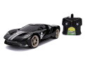 Jada Toys ビッグタイムマッスル フォード GT 2017 RCカー 1:16スケール ブラック/ホワイトストライプ ラジコン