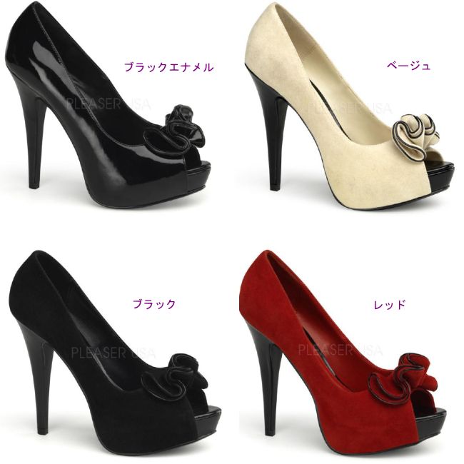 宴會 - LOLITA-10 5.25インチ(約13cm) ハイヒール パンプス /Pleaserプリーザー レトロな靴 パーティー シンデレラサイズ 大きい