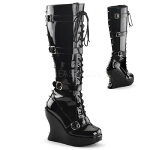 BRAVO-1085インチ(約12.5cm)ウェッジヒールプラットフォームブーツ/Demoniaデモニアゴスロリパンクプリーザー【送料無料】