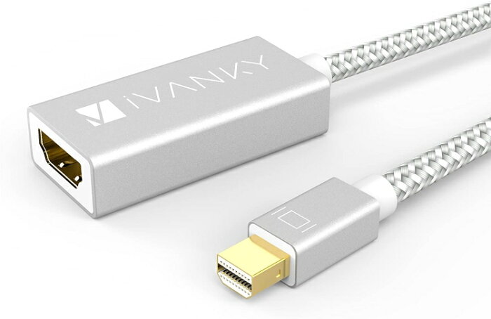 Mini DisplayPort-HDMI 変換アダプタ, iVANKY 1080P@60Hz/20cm Thunderbolt 2 to HDMI ミニディスプレイポートサンダーボルト Macbook Air/Pro, iMac