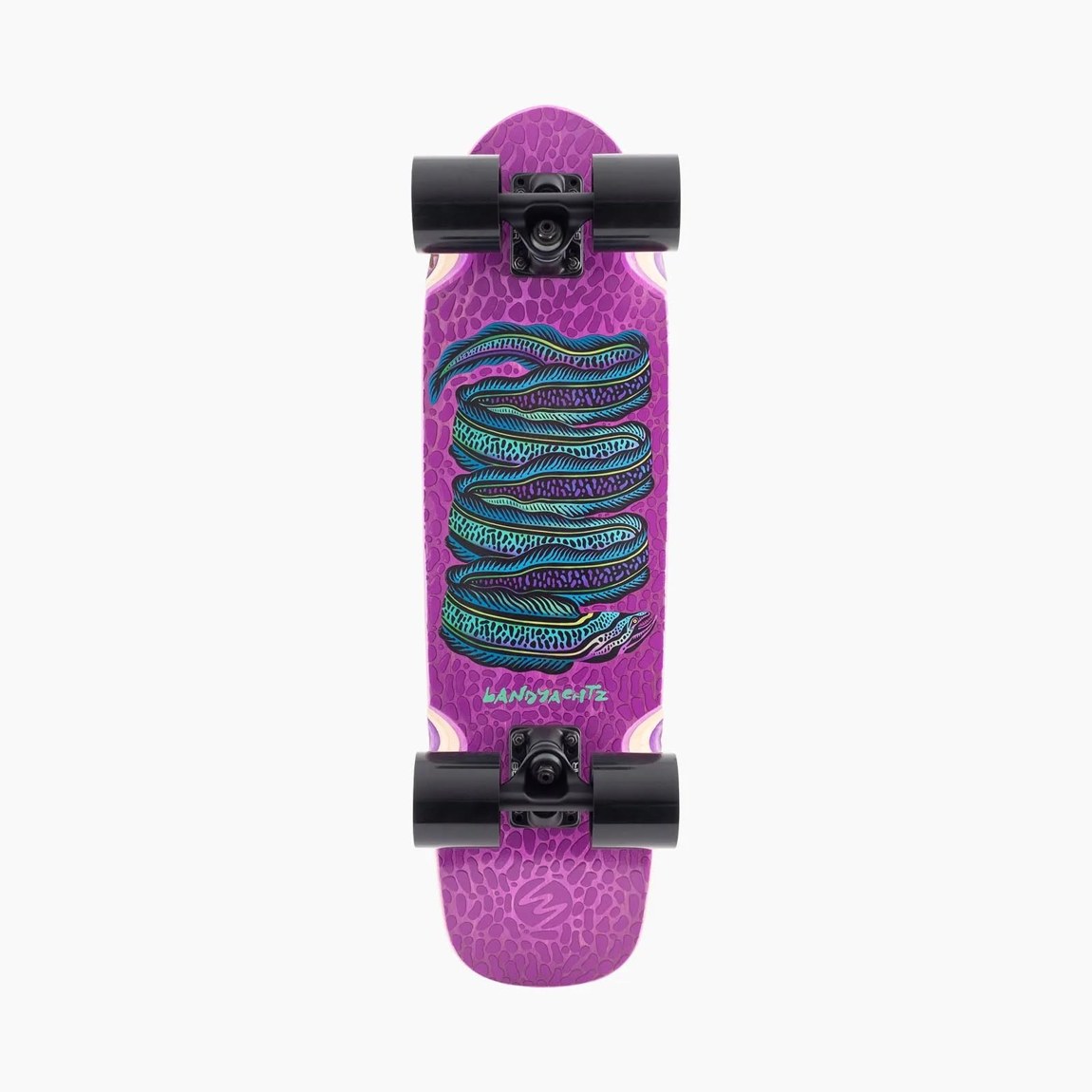 PRODUCT DETAILS Landyachtz Dinghy Classic Fender Moray EEL クルーザー コンプリート スケートボード 28.5" x 8"【商品仕様】・ 種別：クルーザー コンプリート（完成品）・ デッキサイズ：長さ 28.5インチ（約72.39cm）× 幅 8インチ（約20.32cm）・ 素材：カナディアンメイプル（7層）・ トラック：Polar Bear 105mm・ ウィール：63mm Fatty Hawgs・ 対象：街乗り、通勤、カービング、探索【特徴】・ コンパクトで俊敏な操作性を備えた、Landyachtzを代表するDinghyシリーズのクルーザーです。・ デッキにウィールフレア（ホイール部分の逃がし）を施すことで、深いターン時のウィールバイトを防止し安定性を高めています。・ 105mmのPolar Bearトラックを装備し、狭い場所でもスムーズに曲がることができる高い回転性能を実現しています。・ 7層のカナディアンメイプル構造により、軽量ながらも耐久性に優れ、日常的な使用に耐える強度を備えています。・ テール部分が持ち上がったキックテール仕様のため、クイックなターンや段差を越える際の動作など多目的なライディングが可能です。【ご注意】・ 海外並行輸入品のため、付属の説明書がある場合は英語表記となります。 ■ 商品について 海外輸入品（説明書は英語表記の場合あり） ■ ご注意 ・掲載画像は実物に近い色味になるよう調整しておりますが、ご利用の環境により差異が生じる場合があります。・複数店舗で在庫を共有しているため、ご注文後に在庫切れとなる場合がございます。 ■ 納期について お届けの目安を必ずご確認ください。 海外正規ルート仕入れ品 海外ブランド ▼ 海外正規ブランド店 正規代理店 ▼ 当 店 ※本商品は並行輸入品です 製造元は正規品と同一のブランド・メーカーです。当店では海外正規ルートより仕入れた商品を取り扱っております。流通ルートが異なるのみで、商品自体に違いはございません。 ── 当店の商品について ── 正規品のみ取り扱い 海外正規店・正規代理店から商品を直接仕入れ、国内に輸入して販売しております。 日本未入荷・海外限定モデルも多数 日本未入荷・海外限定モデルも多数取り扱っております。サイズ・カラー違いや海外限定で販売された製品など、日本では手に入りにくいアイテムをお届けいたします。 お求めやすい価格の理由 海外市場での価格差や流通ルートの違いにより、国内販売価格よりお求めやすくなっております。品質はそのままに、よりお手頃な価格でお届けいたします。 安心保証 ご使用前に万が一、製品に不具合がございました場合は、交換または商品代金のご返金にて対応させていただきます。商品到着後5日以内にご連絡ください。 ご注意 海外からの輸入品となります。海外輸送のため、外箱に軽微なスレ等がある場合がございますが、商品本体には影響ございません。 ※在庫状況は仕入先の在庫情報をもとに出来る限り正確に表示しておりますが、取寄せ商品のため、タイミングによりご注文後に欠品・キャンセルとなる場合がございます。 お探しの商品がございましたら、お気軽にご相談ください。