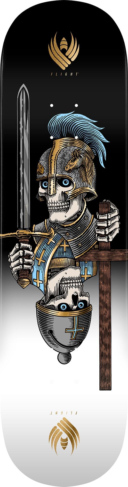 PRODUCT DETAILS Powell Peralta Dan Corrigan Chess Skulls Flight スケートボード デッキ Gold Foil 8.42"【商品仕様】・ 種別：スケートボード デッキ・ デッキ幅：8.42インチ（約21.39cm）・ デッキ長：31.88インチ（約80.98cm）・ ホイールベース：13.88インチ（約35.26cm）・ 素材：USハードロックメイプル、ファイバーグラス、エポキシ樹脂・ シェイプ：Shape 315 / Concave K26・ 備考：デッキのみ（グリップテープ別売）【特徴】・ Powell Peralta独自のFLIGHT構造により、通常の7層メイプルデッキよりも薄く、高い強度を実現しています。・ ファイバーグラスとエポキシ樹脂を融合させたAirLam構造を採用し、反発力（ポップ）が長持ちする設計です。・ プロスケーターDan Corriganのシグネチャーモデルで、ゴールドフォイル加工のグラフィックが施されています。・ ノーズとテールの長さが共に6.9インチの左右対称に近い形状で、ストリートやパークなど多用途に対応します。・ アメリカ国内の自社工場にて製造されています。【ご注意】・ 海外並行輸入品のため、付属の説明書がある場合は英語表記となります。 ■ 商品について 海外輸入品（説明書は英語表記の場合あり） ■ ご注意 ・掲載画像は実物に近い色味になるよう調整しておりますが、ご利用の環境により差異が生じる場合があります。・複数店舗で在庫を共有しているため、ご注文後に在庫切れとなる場合がございます。 ■ 納期について お届けの目安を必ずご確認ください。 海外正規ルート仕入れ品 海外ブランド ▼ 海外正規ブランド店 正規代理店 ▼ 当 店 ※本商品は並行輸入品です 製造元は正規品と同一のブランド・メーカーです。当店では海外正規ルートより仕入れた商品を取り扱っております。流通ルートが異なるのみで、商品自体に違いはございません。 ── 当店の商品について ── 正規品のみ取り扱い 海外正規店・正規代理店から商品を直接仕入れ、国内に輸入して販売しております。 日本未入荷・海外限定モデルも多数 日本未入荷・海外限定モデルも多数取り扱っております。サイズ・カラー違いや海外限定で販売された製品など、日本では手に入りにくいアイテムをお届けいたします。 お求めやすい価格の理由 海外市場での価格差や流通ルートの違いにより、国内販売価格よりお求めやすくなっております。品質はそのままに、よりお手頃な価格でお届けいたします。 安心保証 ご使用前に万が一、製品に不具合がございました場合は、交換または商品代金のご返金にて対応させていただきます。商品到着後5日以内にご連絡ください。 ご注意 海外からの輸入品となります。海外輸送のため、外箱に軽微なスレ等がある場合がございますが、商品本体には影響ございません。 ※在庫状況は仕入先の在庫情報をもとに出来る限り正確に表示しておりますが、取寄せ商品のため、タイミングによりご注文後に欠品・キャンセルとなる場合がございます。 お探しの商品がございましたら、お気軽にご相談ください。