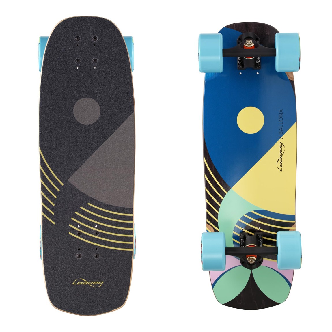 PRODUCT DETAILS Loaded Boards Ballona Mini Cruiser Complete スケートボード クルーザー コンプリート ロングボード 27.75インチ【商品仕様】・ 種別：クルーザー/ロングボード コンプリート（完成品）・ デッキサイズ：長さ27.75インチ（約70.48cm）× 幅9.0インチ（約22.86cm）・ 素材：7層メイプル（7-ply maple）・ トラック：Paris V3 150mm 50°・ ウィール：Orangatang Bee’s Knees 65mm・ 構成：デッキ、トラック、ウィール、ベアリング、ライザーパッド【特徴】・ デッキ前方に「Whale Belly」と呼ばれるユニークなスプーンコンケーブを採用し、前足の安定感を高めています。・ 7層のメイプル構造に厚めのクロスベニアを組み合わせることで、操作性に優れた剛性とスムーズな乗り心地を実現しています。・ Paris V3トラックとOrangatangウィールを装備し、軽快なターンと荒れた路面での走破性を両立したセットアップです。・ コンパクトなサイズ感で取り回しが良く、街乗りやカービング、クルージングなど幅広い用途に適しています。【ご注意】・ 海外並行輸入品のため、付属の説明書がある場合は英語表記となります。 ■ 商品について 海外輸入品（説明書は英語表記の場合あり） ■ ご注意 ・掲載画像は実物に近い色味になるよう調整しておりますが、ご利用の環境により差異が生じる場合があります。・複数店舗で在庫を共有しているため、ご注文後に在庫切れとなる場合がございます。 ■ 納期について お届けの目安を必ずご確認ください。 海外正規ルート仕入れ品 海外ブランド ▼ 海外正規ブランド店 正規代理店 ▼ 当 店 ※本商品は並行輸入品です 製造元は正規品と同一のブランド・メーカーです。当店では海外正規ルートより仕入れた商品を取り扱っております。流通ルートが異なるのみで、商品自体に違いはございません。 ── 当店の商品について ── 正規品のみ取り扱い 海外正規店・正規代理店から商品を直接仕入れ、国内に輸入して販売しております。 日本未入荷・海外限定モデルも多数 日本未入荷・海外限定モデルも多数取り扱っております。サイズ・カラー違いや海外限定で販売された製品など、日本では手に入りにくいアイテムをお届けいたします。 お求めやすい価格の理由 海外市場での価格差や流通ルートの違いにより、国内販売価格よりお求めやすくなっております。品質はそのままに、よりお手頃な価格でお届けいたします。 安心保証 ご使用前に万が一、製品に不具合がございました場合は、交換または商品代金のご返金にて対応させていただきます。商品到着後5日以内にご連絡ください。 ご注意 海外からの輸入品となります。海外輸送のため、外箱に軽微なスレ等がある場合がございますが、商品本体には影響ございません。 ※在庫状況は仕入先の在庫情報をもとに出来る限り正確に表示しておりますが、取寄せ商品のため、タイミングによりご注文後に欠品・キャンセルとなる場合がございます。 お探しの商品がございましたら、お気軽にご相談ください。