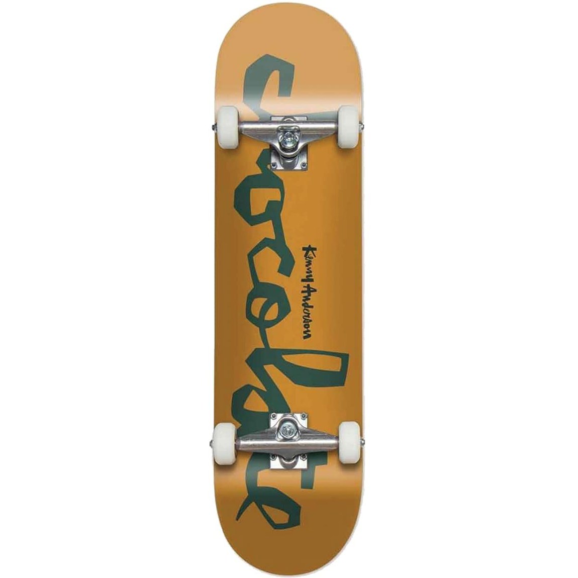 PRODUCT DETAILS Chocolate Skateboards Kenny Anderson OG Chunk Mid コンプリート スケートボード 7.5" x 31.125"【商品仕様】・ 種別：コンプリート（完成品）・ デッキ幅：7.5インチ（約19.05cm）・ 長さ：31.125インチ（約79.06cm）・ ホイールベース：14インチ（約35.56cm）・ ノーズ：6.5インチ・ テール：6.3インチ・ 素材：メイプル【特徴】・ Chocolate Skateboardsの定番デザインであるOG Chunkシリーズの完成品セットです。・ プロスケーター、Kenny Anderson（ケニー・アンダーソン）のシグネチャーモデルです。・ 7.5インチのデッキ幅は、小柄な方やフリップなどの回転系トリックを重視するスケーターに適しています。・ トラックやウィールが適切に組まれており、初心者から上級者まで幅広く使用可能です。【ご注意】・ 海外並行輸入品のため、付属の説明書がある場合は英語表記となります。 ■ 商品について 海外輸入品（説明書は英語表記の場合あり） ■ ご注意 ・掲載画像は実物に近い色味になるよう調整しておりますが、ご利用の環境により差異が生じる場合があります。・複数店舗で在庫を共有しているため、ご注文後に在庫切れとなる場合がございます。 ■ 納期について お届けの目安を必ずご確認ください。 海外正規ルート仕入れ品 海外ブランド ▼ 海外正規ブランド店 正規代理店 ▼ 当 店 ※本商品は並行輸入品です 製造元は正規品と同一のブランド・メーカーです。当店では海外正規ルートより仕入れた商品を取り扱っております。流通ルートが異なるのみで、商品自体に違いはございません。 ── 当店の商品について ── 正規品のみ取り扱い 海外正規店・正規代理店から商品を直接仕入れ、国内に輸入して販売しております。 日本未入荷・海外限定モデルも多数 日本未入荷・海外限定モデルも多数取り扱っております。サイズ・カラー違いや海外限定で販売された製品など、日本では手に入りにくいアイテムをお届けいたします。 お求めやすい価格の理由 海外市場での価格差や流通ルートの違いにより、国内販売価格よりお求めやすくなっております。品質はそのままに、よりお手頃な価格でお届けいたします。 安心保証 ご使用前に万が一、製品に不具合がございました場合は、交換または商品代金のご返金にて対応させていただきます。商品到着後5日以内にご連絡ください。 ご注意 海外からの輸入品となります。海外輸送のため、外箱に軽微なスレ等がある場合がございますが、商品本体には影響ございません。 ※在庫状況は仕入先の在庫情報をもとに出来る限り正確に表示しておりますが、取寄せ商品のため、タイミングによりご注文後に欠品・キャンセルとなる場合がございます。 お探しの商品がございましたら、お気軽にご相談ください。